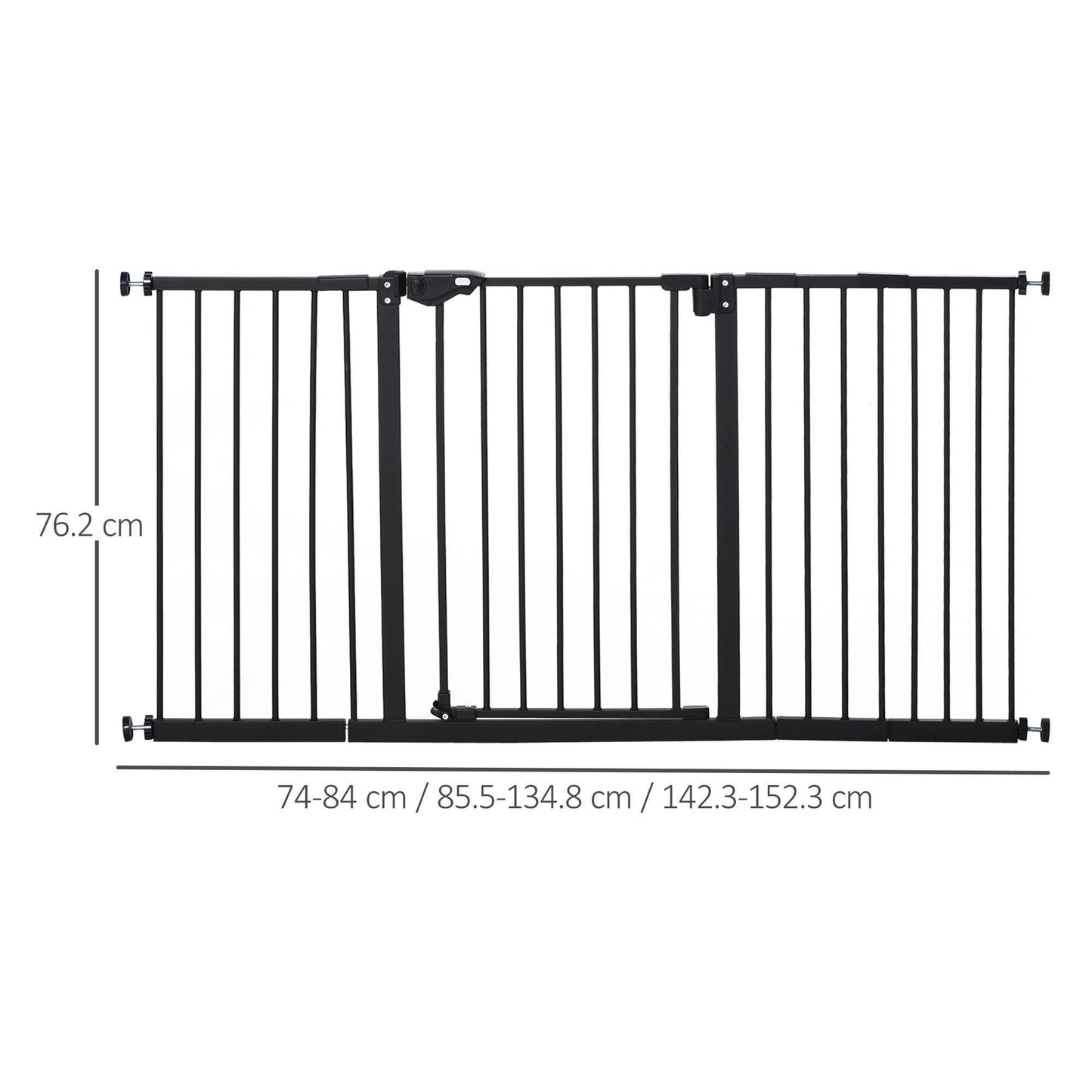 PawHut Pet Safety Gate: Adjustable & Compact for Home - ALL4U RETAILER LTD