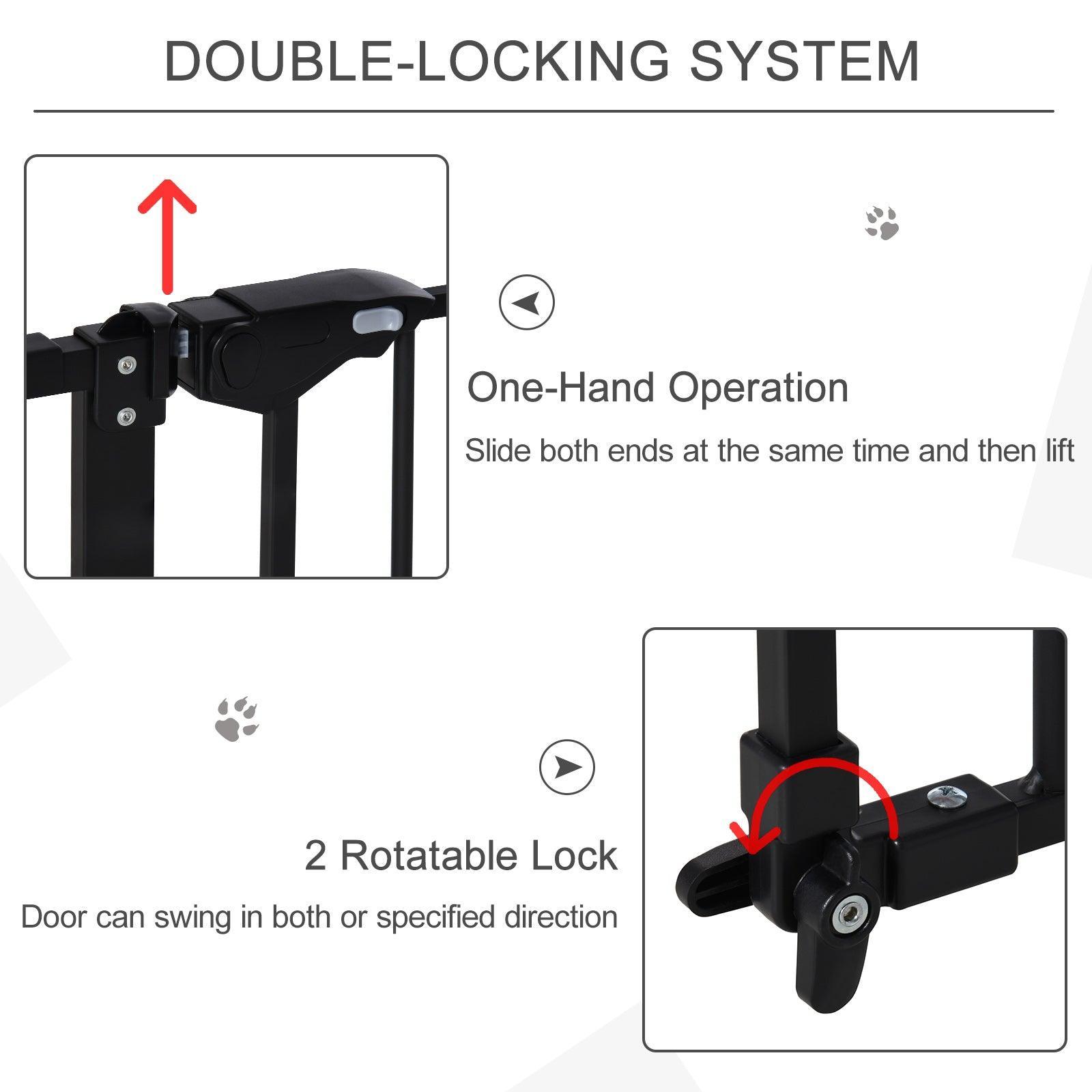 PawHut Pet Safety Gate: Adjustable & Compact for Home - ALL4U RETAILER LTD