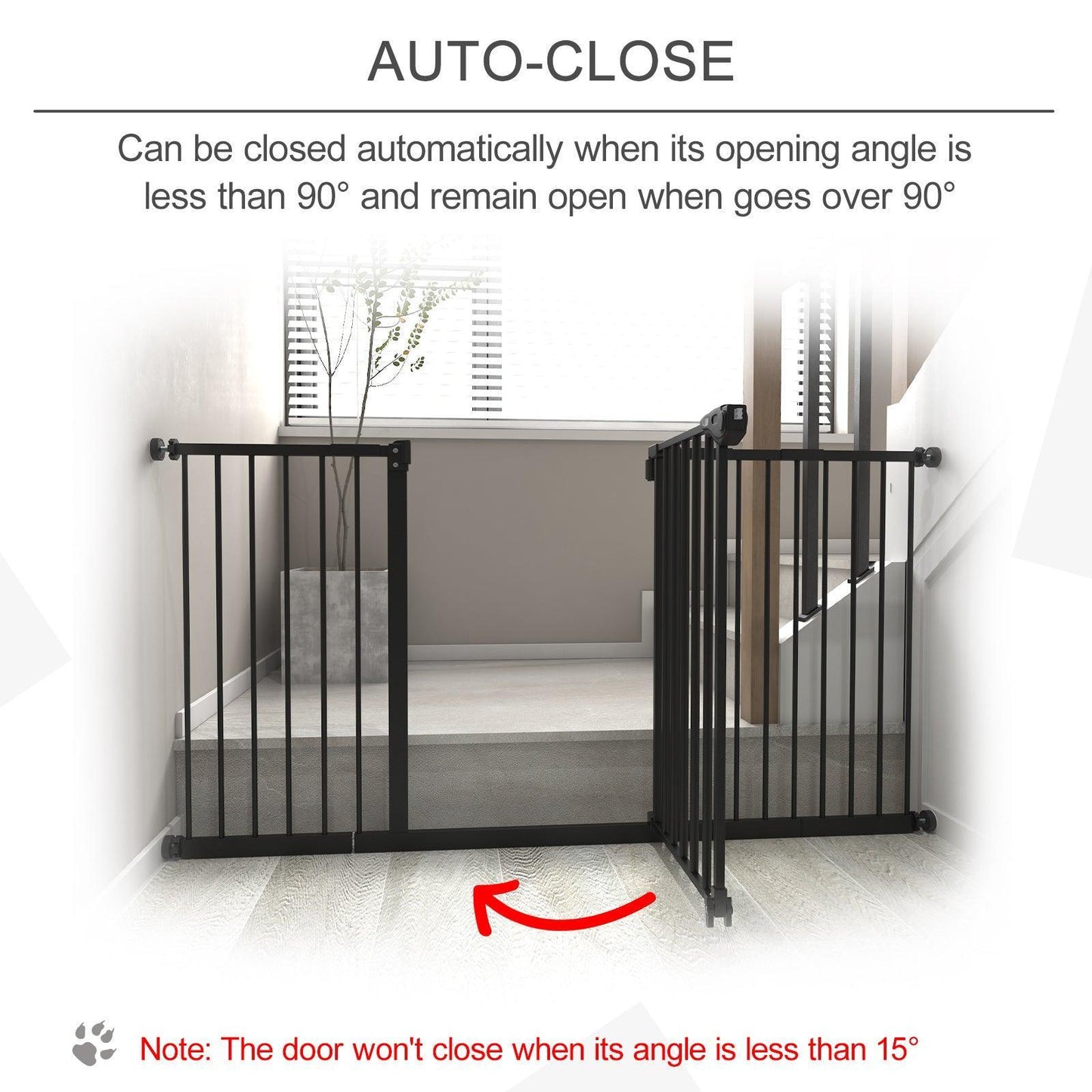 PawHut Pet Safety Gate: Adjustable & Compact for Home - ALL4U RETAILER LTD