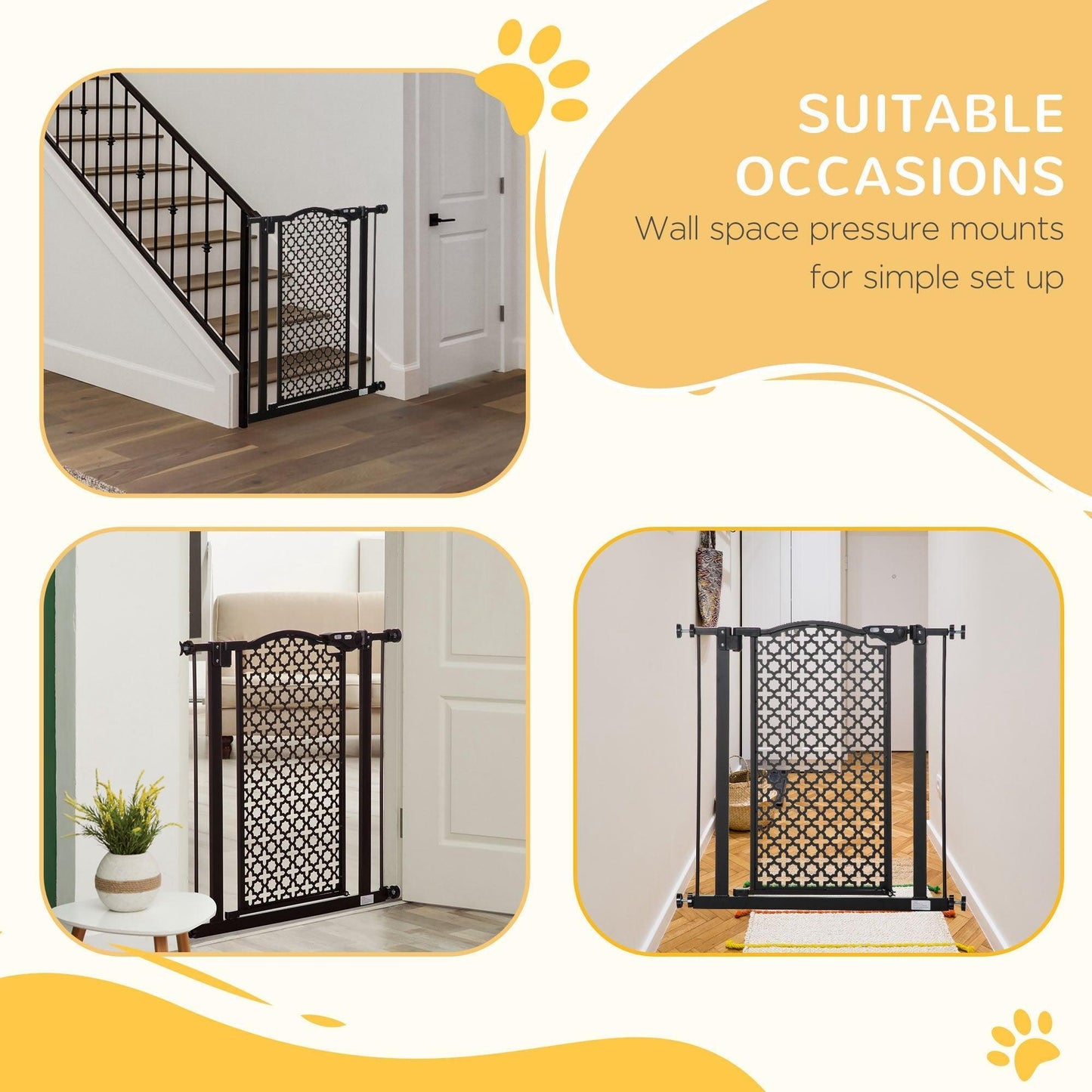 PawHut Pet Safety Gate: Easy and Secure - ALL4U RETAILER LTD