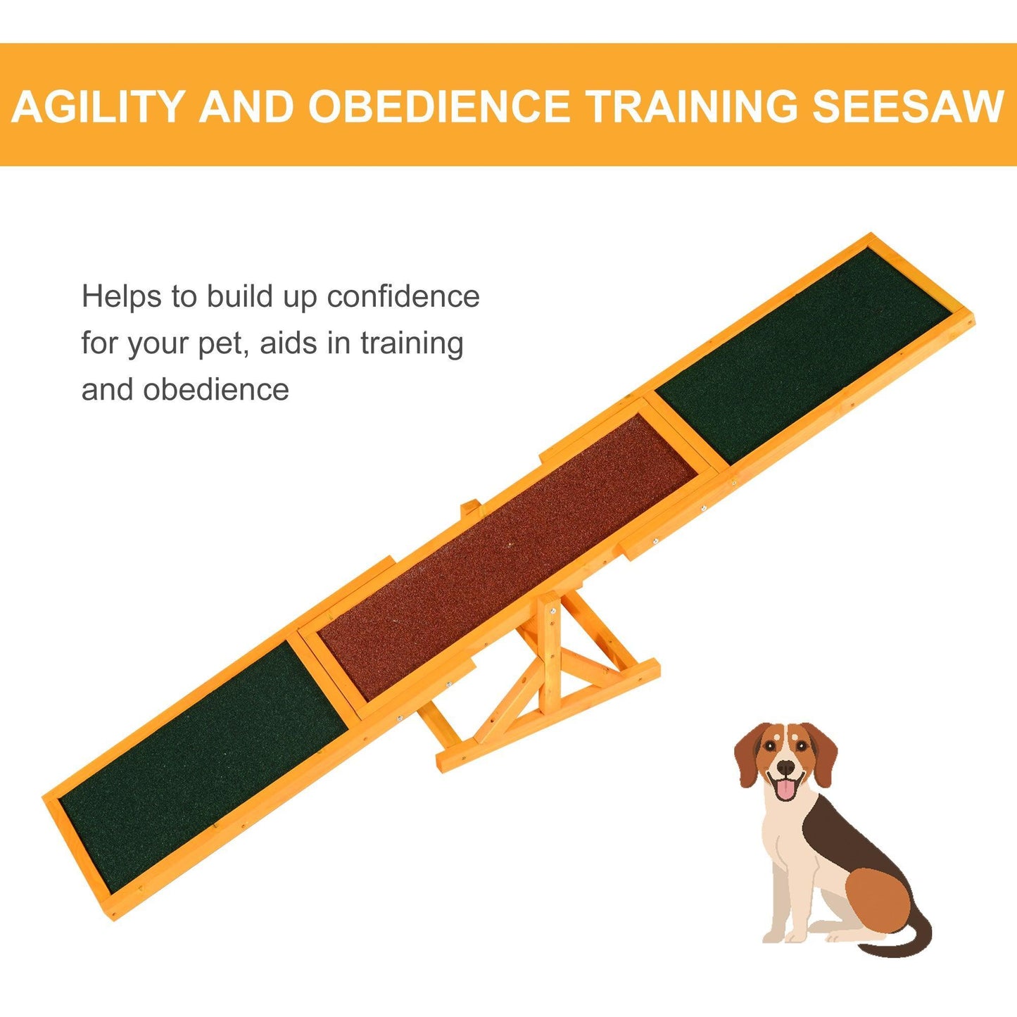 PawHut Pet Seesaw: 1.8m Dog Agility Toy - ALL4U RETAILER LTD