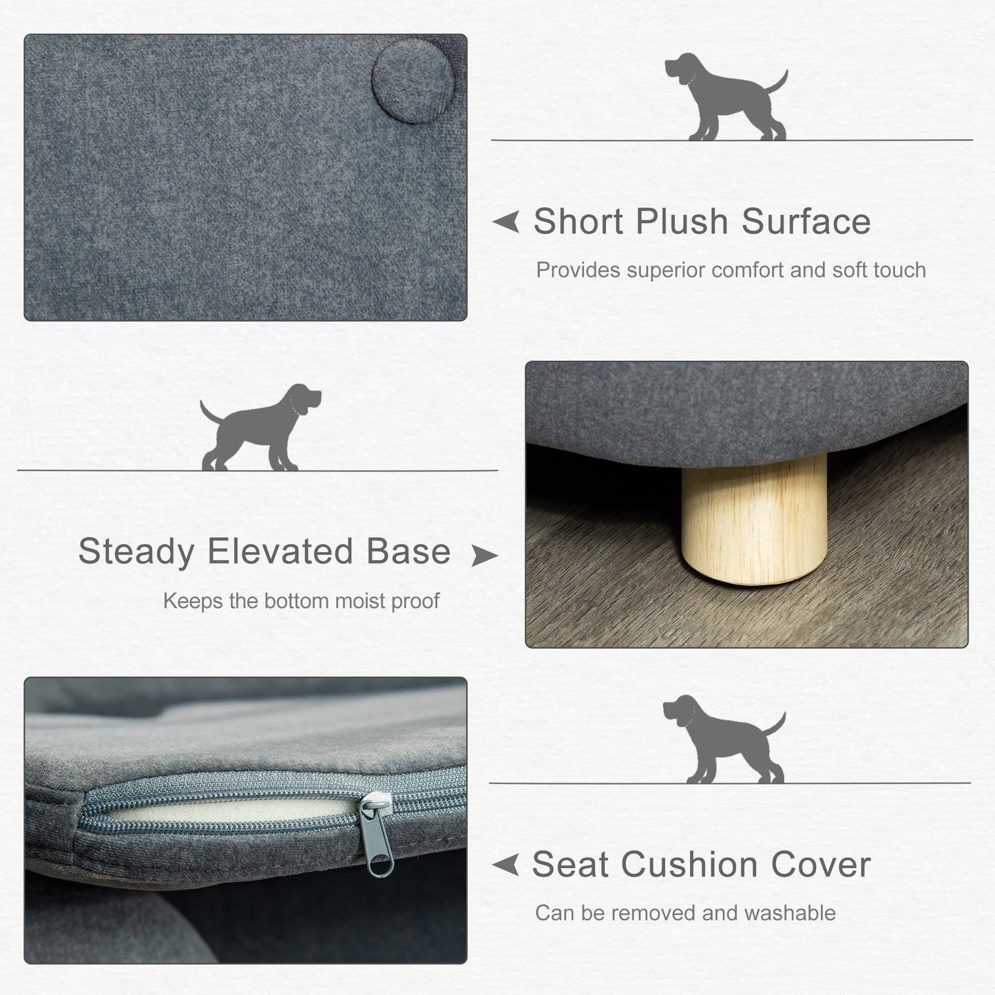 PawHut Pet Sofa Bed - Cozy and Washable - ALL4U RETAILER LTD