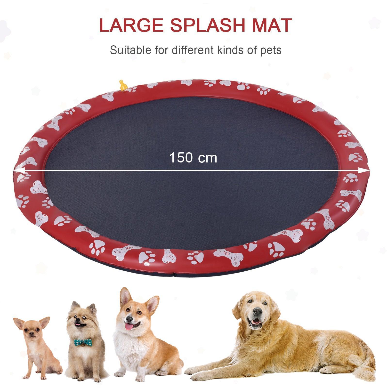 PawHut Pet Splash Pad: 150cm Water Game Mat - ALL4U RETAILER LTD
