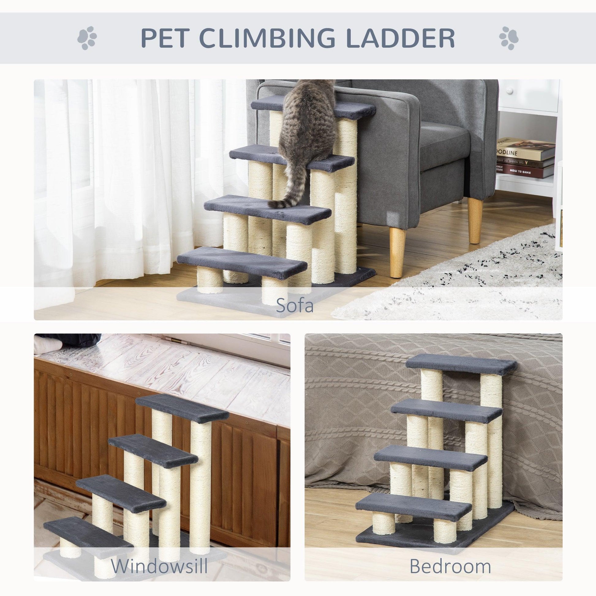 Pawhut Pet Stairs - Easy Climb for Small Pets - ALL4U RETAILER LTD