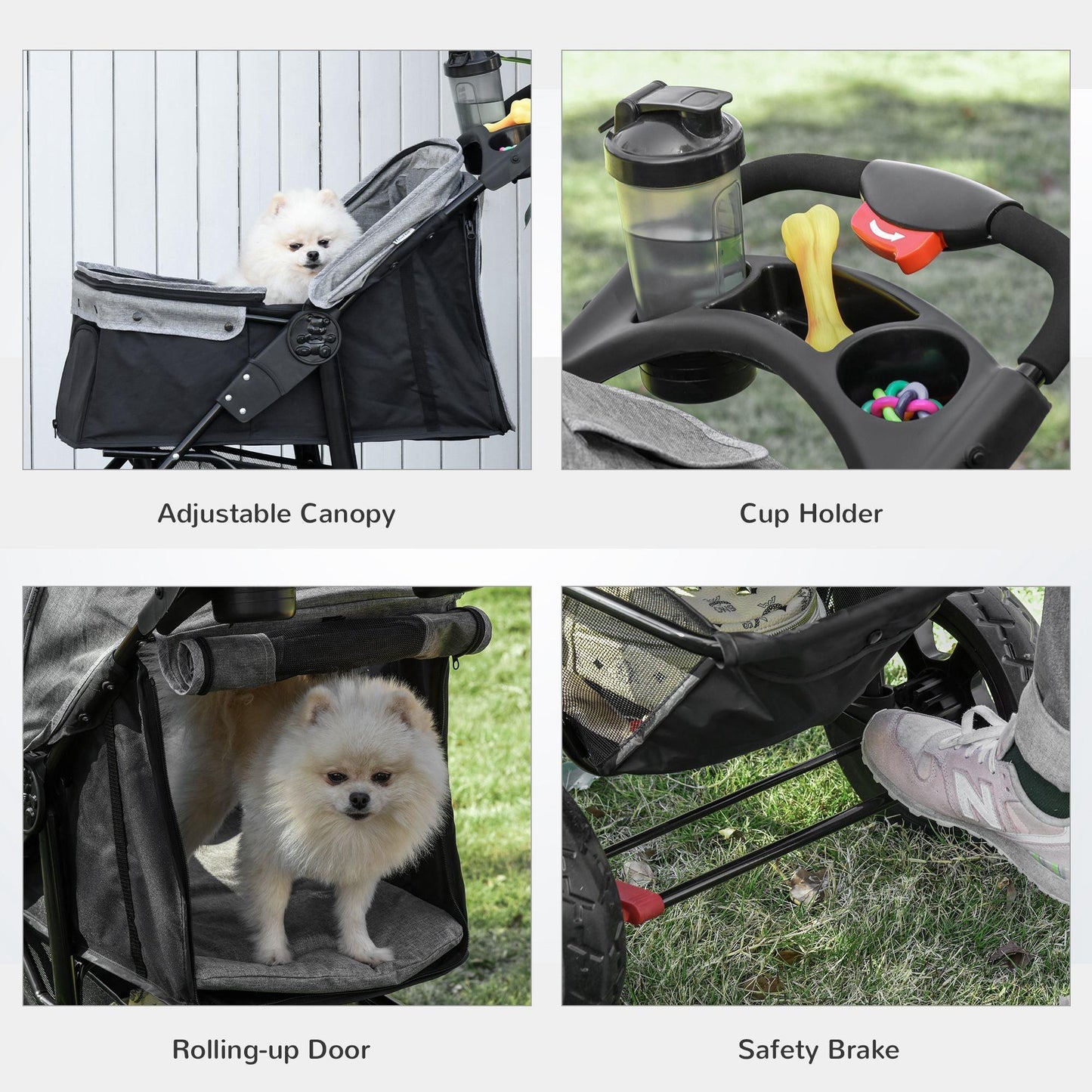 PawHut Pet Stroller: Compact & Convenient - ALL4U RETAILER LTD