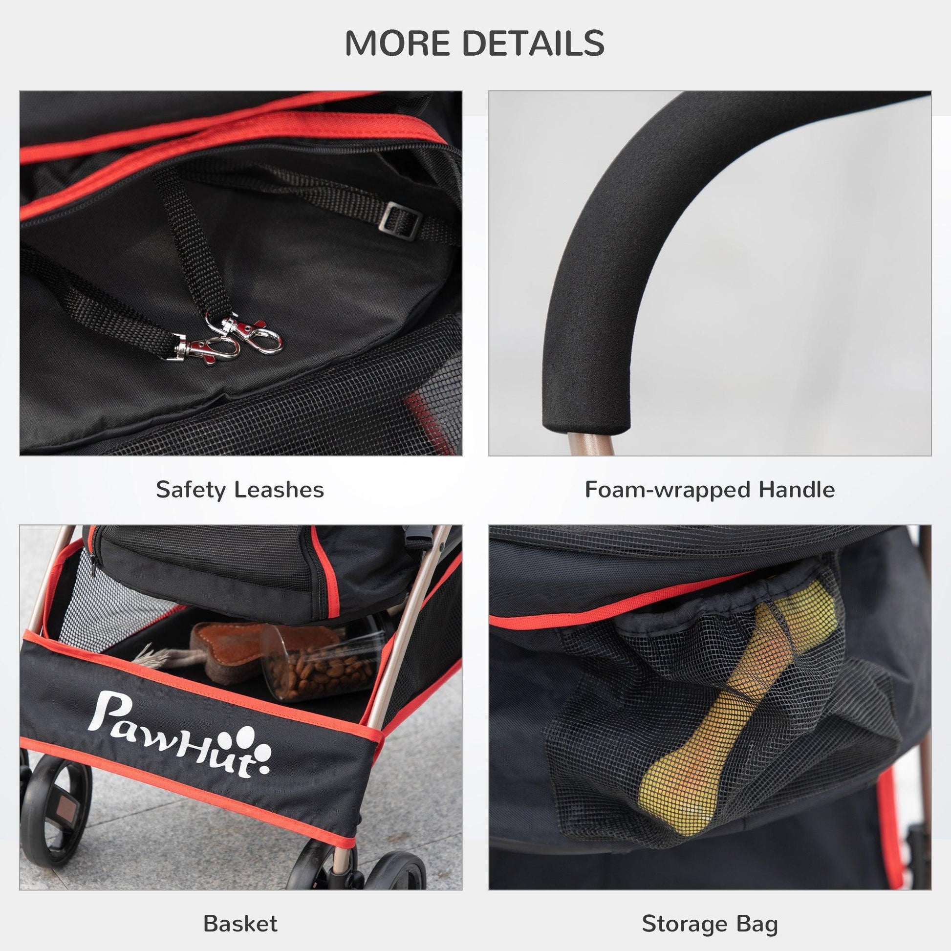 PawHut Pet Stroller: Foldable Pushchair for XS & S Pets - ALL4U RETAILER LTD