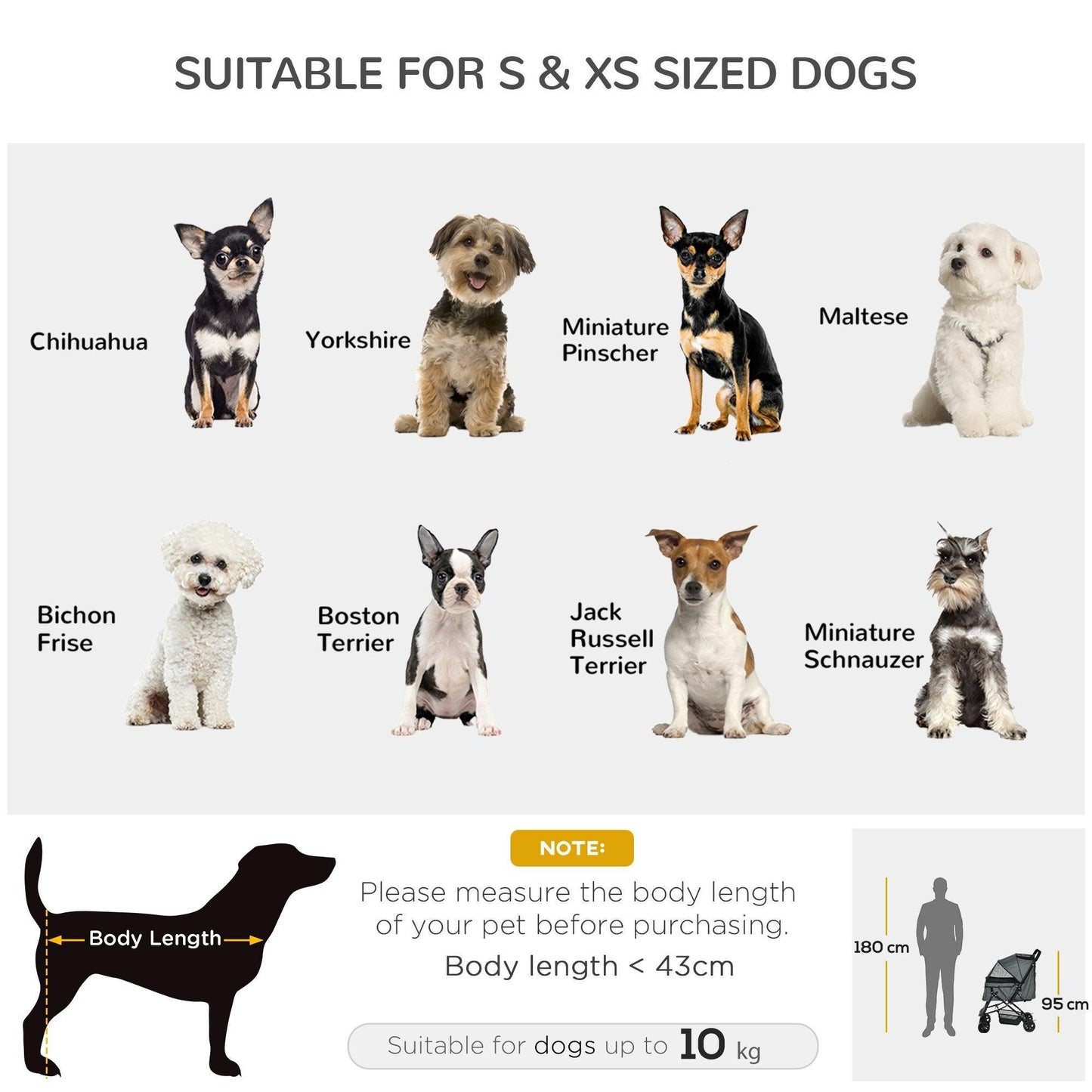 PawHut Dog Stroller: Foldable & Safe - ALL4U RETAILER LTD