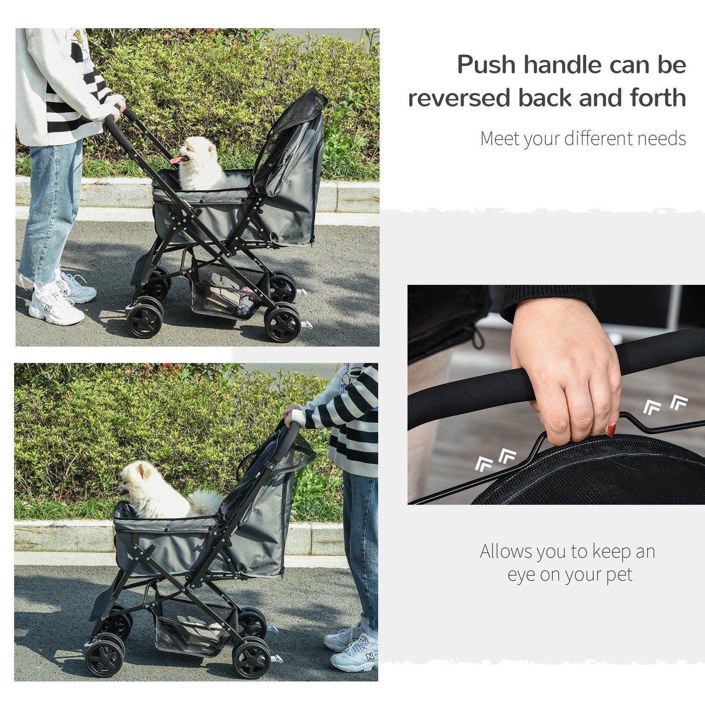 PawHut Dog Stroller: Foldable & Safe - ALL4U RETAILER LTD