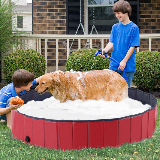 Pawhut Pet Swimming Pool - 160 x 30cm, Blue - ALL4U RETAILER LTD