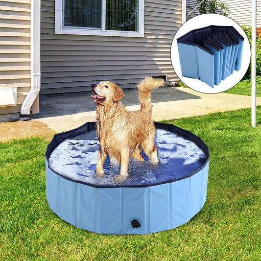 PawHut Pet Swimming Pool: Blue, Portable and Refreshing, 100x30H cm - ALL4U RETAILER LTD