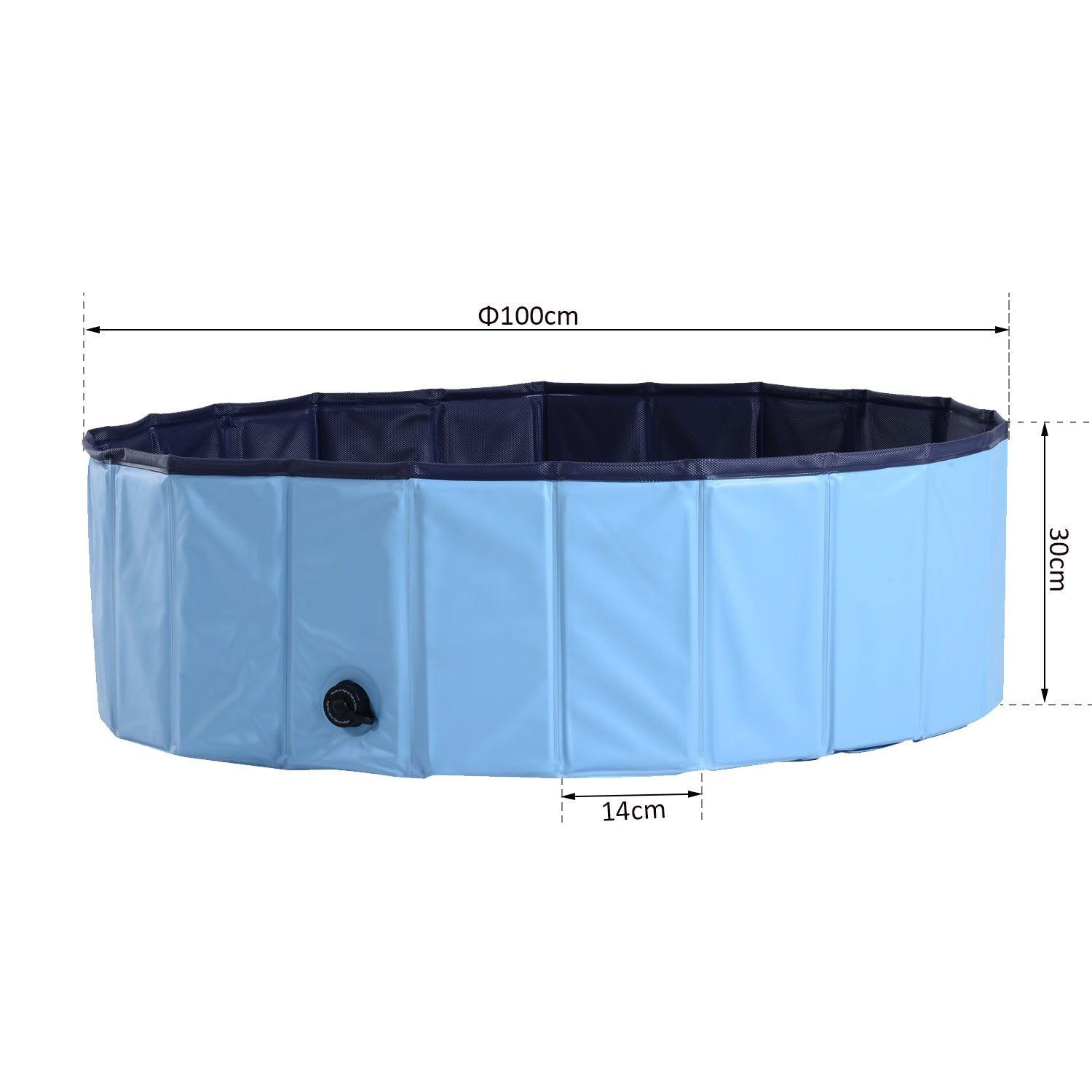 PawHut Pet Swimming Pool: Blue, Portable and Refreshing, 100x30H cm - ALL4U RETAILER LTD