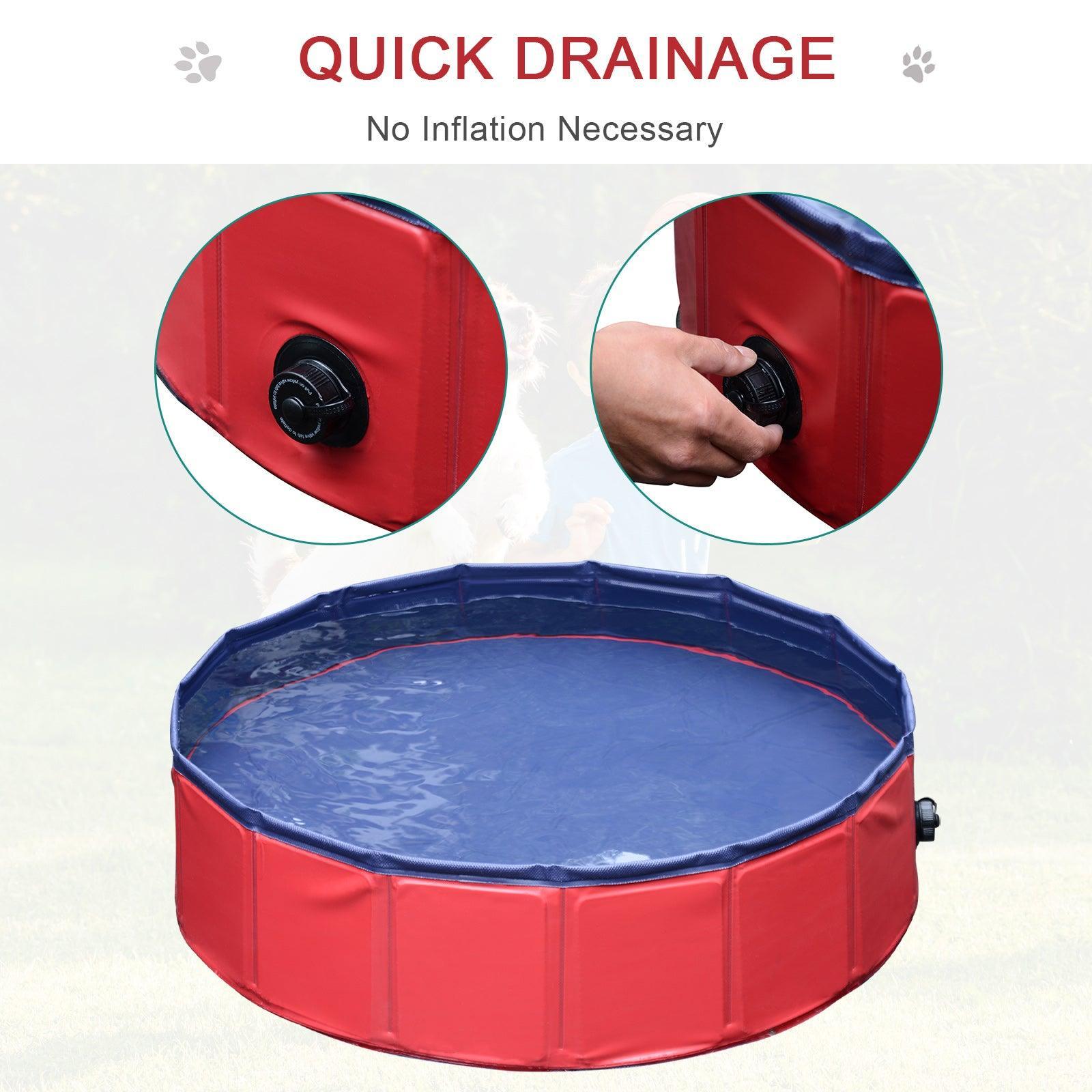 PawHut Pet Swimming Pool in Red - ALL4U RETAILER LTD