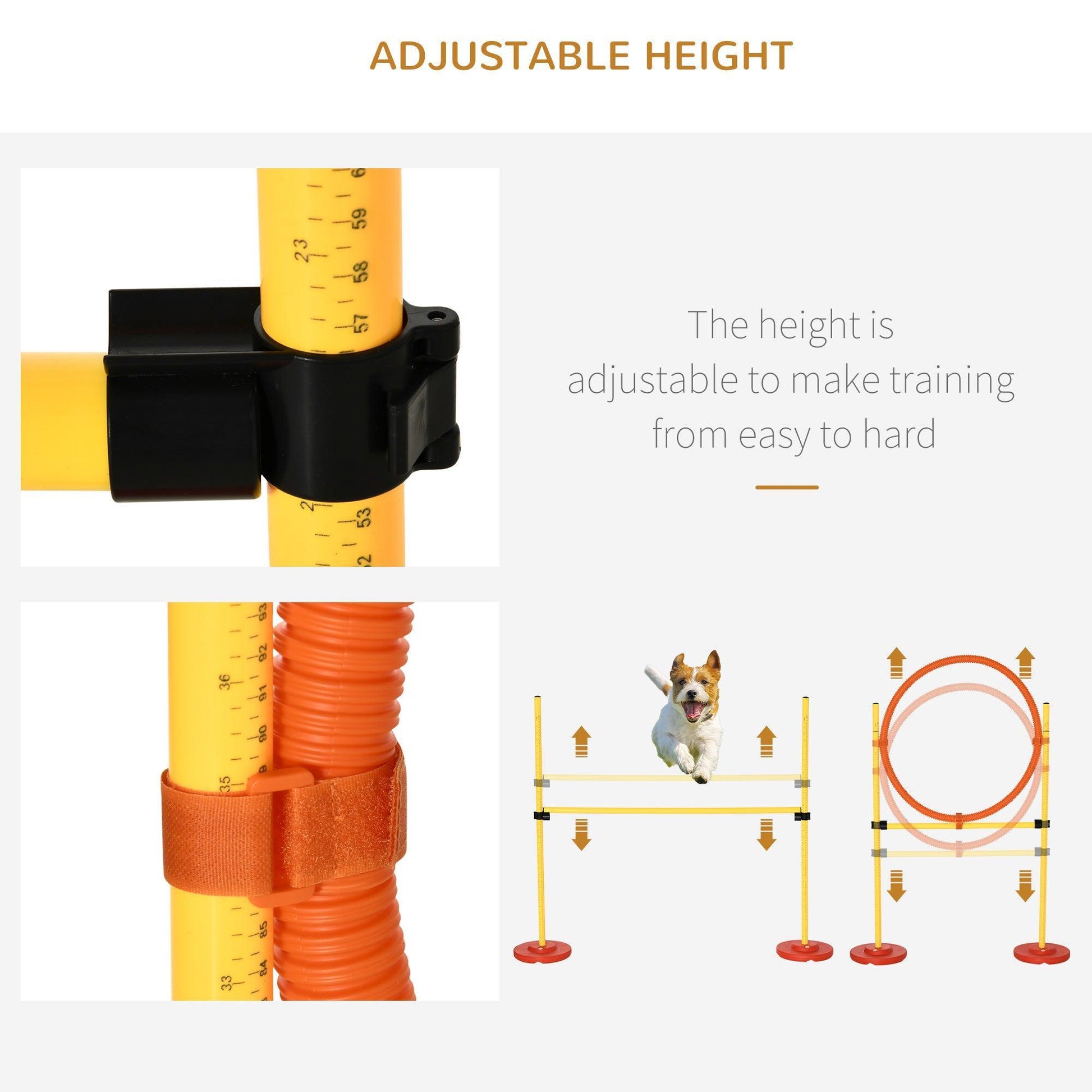 PawHut Portable Pet Agility Training Set with Obstacles - ALL4U RETAILER LTD