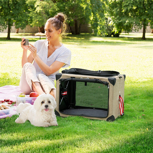 PawHut Portable Pet Carrier - Comfortable Travel Bag - ALL4U RETAILER LTD