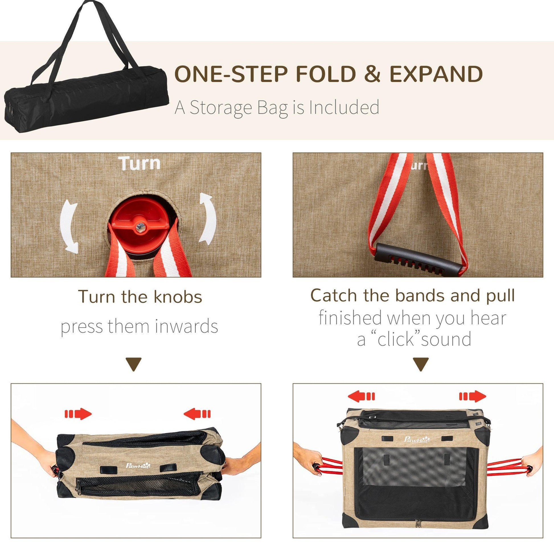 PawHut Portable Pet Carrier - Comfortable Travel Bag - ALL4U RETAILER LTD