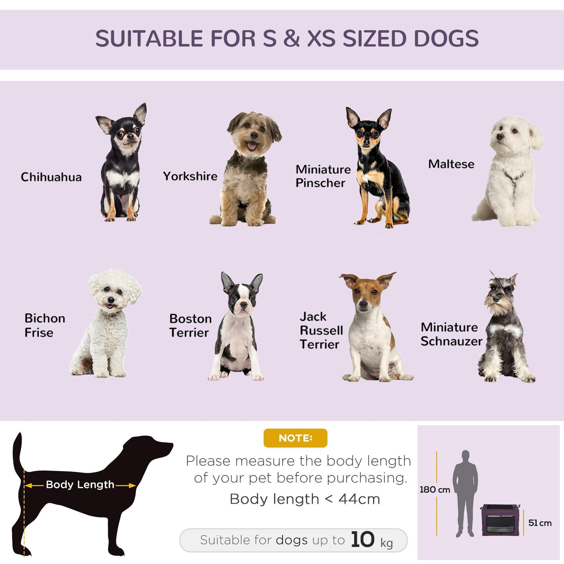 PawHut Portable Pet Carrier for Smaller Dogs - ALL4U RETAILER LTD