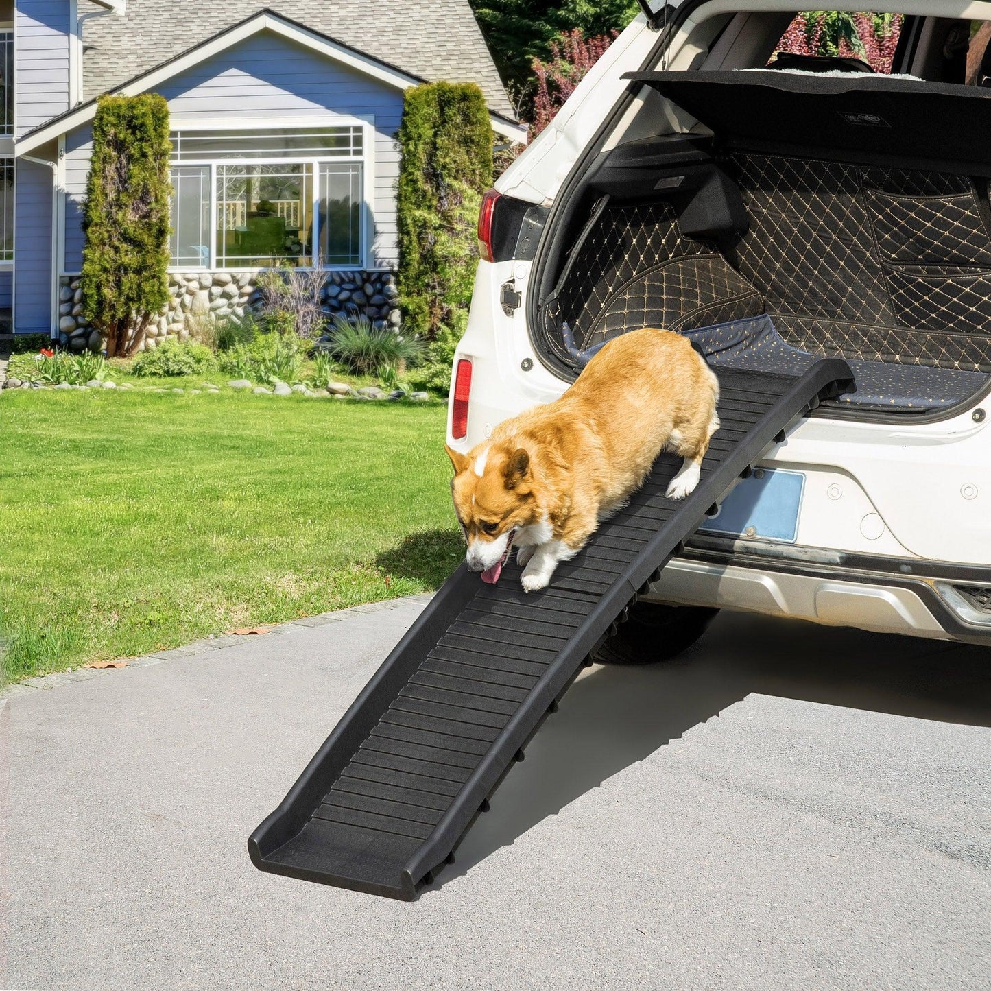 PawHut Portable Pet Ramp: Non-slip, Folding - ALL4U RETAILER LTD