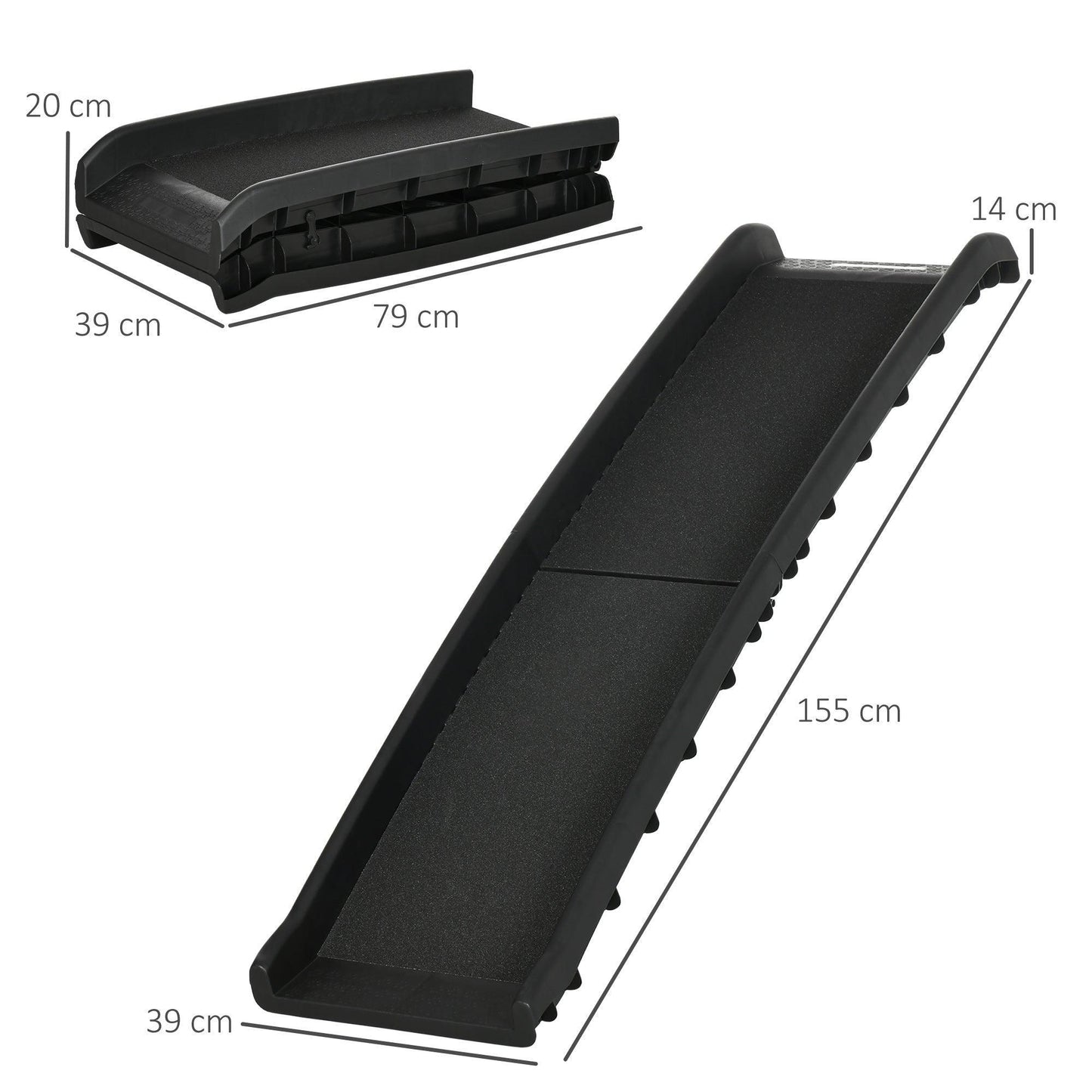 PawHut Portable Pet Ramp: Non-slip, Folding - ALL4U RETAILER LTD