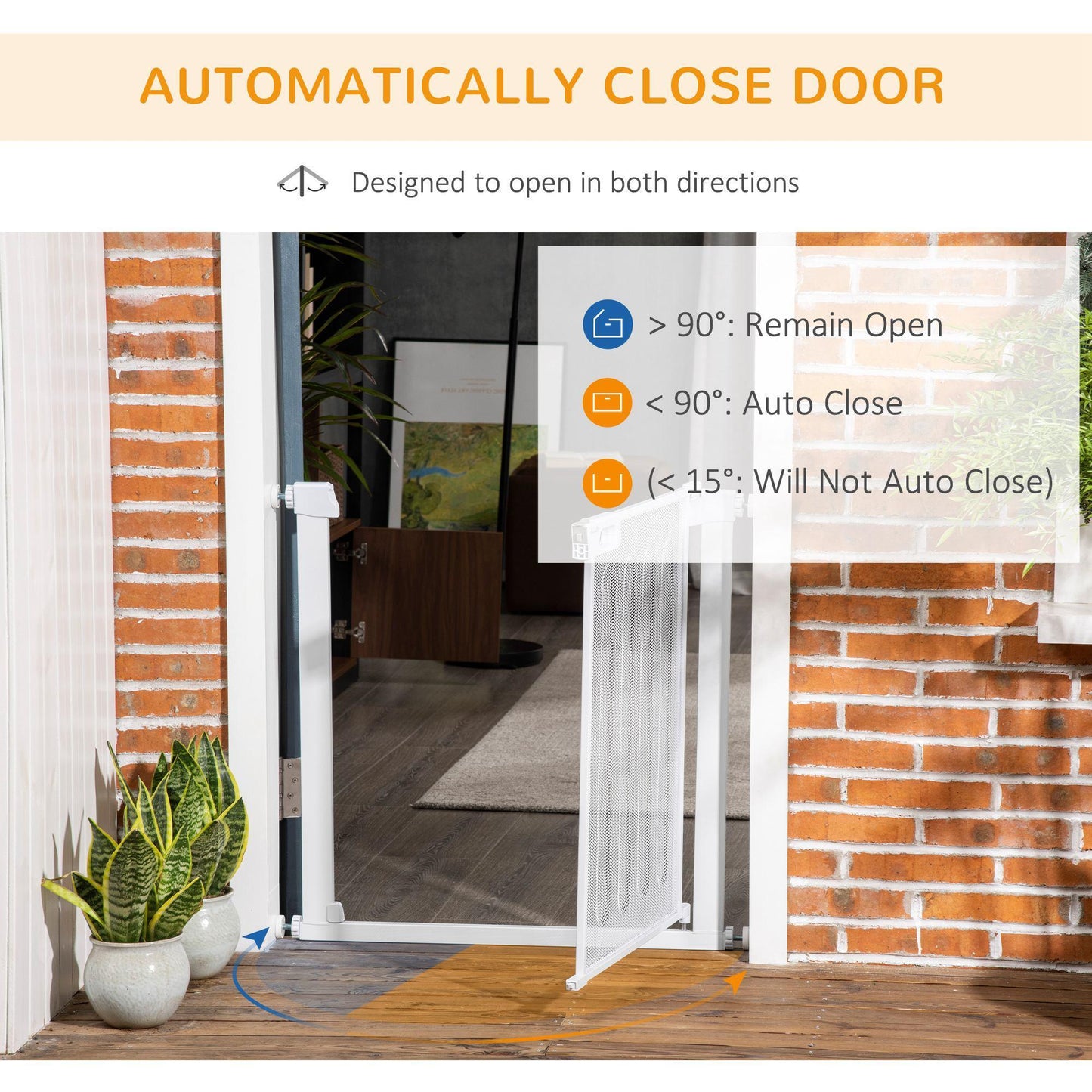 PawHut Pressure Fit Safety Gate for Doors and Stairs - Easy and Secure - ALL4U RETAILER LTD