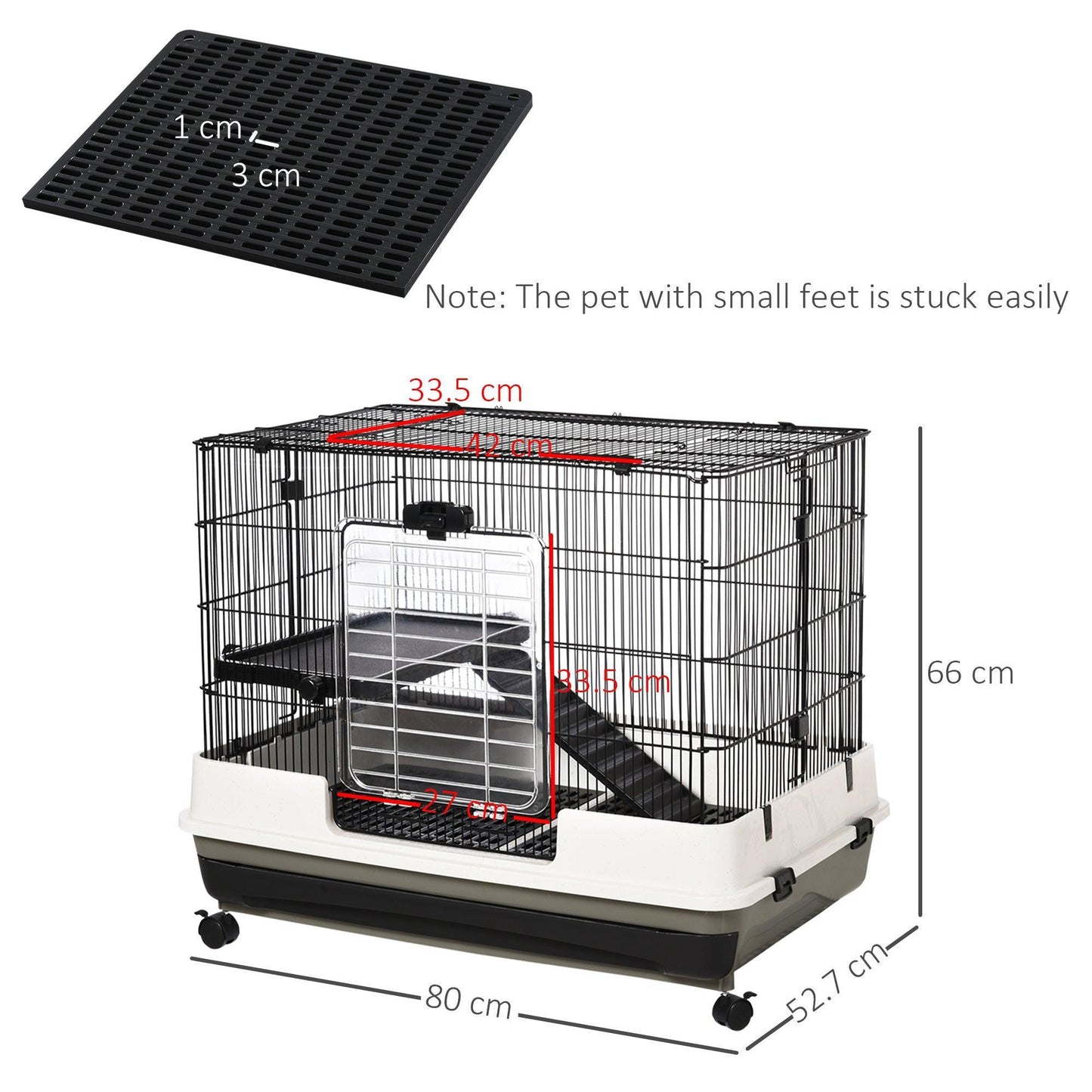 PawHut Rabbit Cage - Small Animal Haven - ALL4U RETAILER LTD