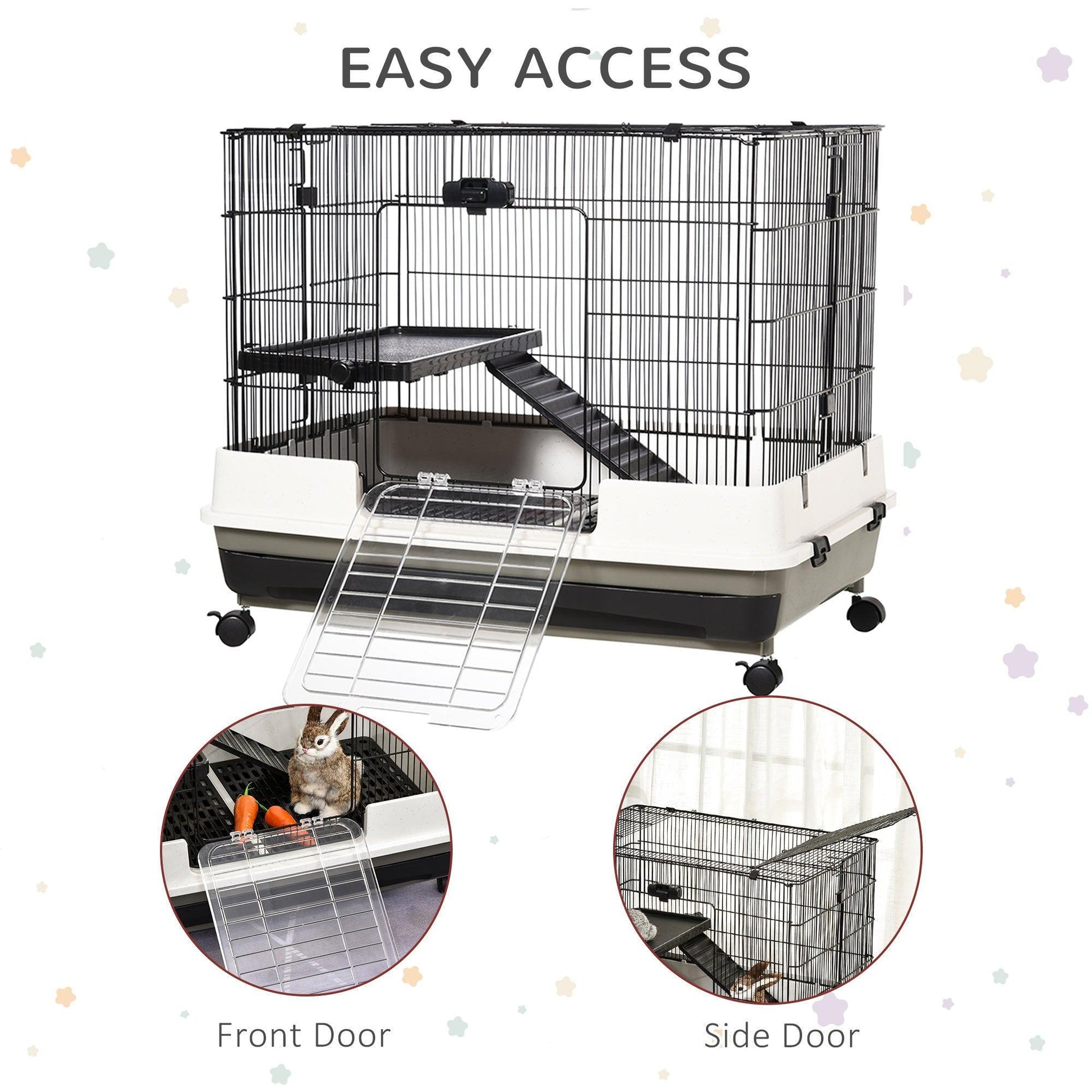 PawHut Rabbit Cage - Small Animal Haven - ALL4U RETAILER LTD