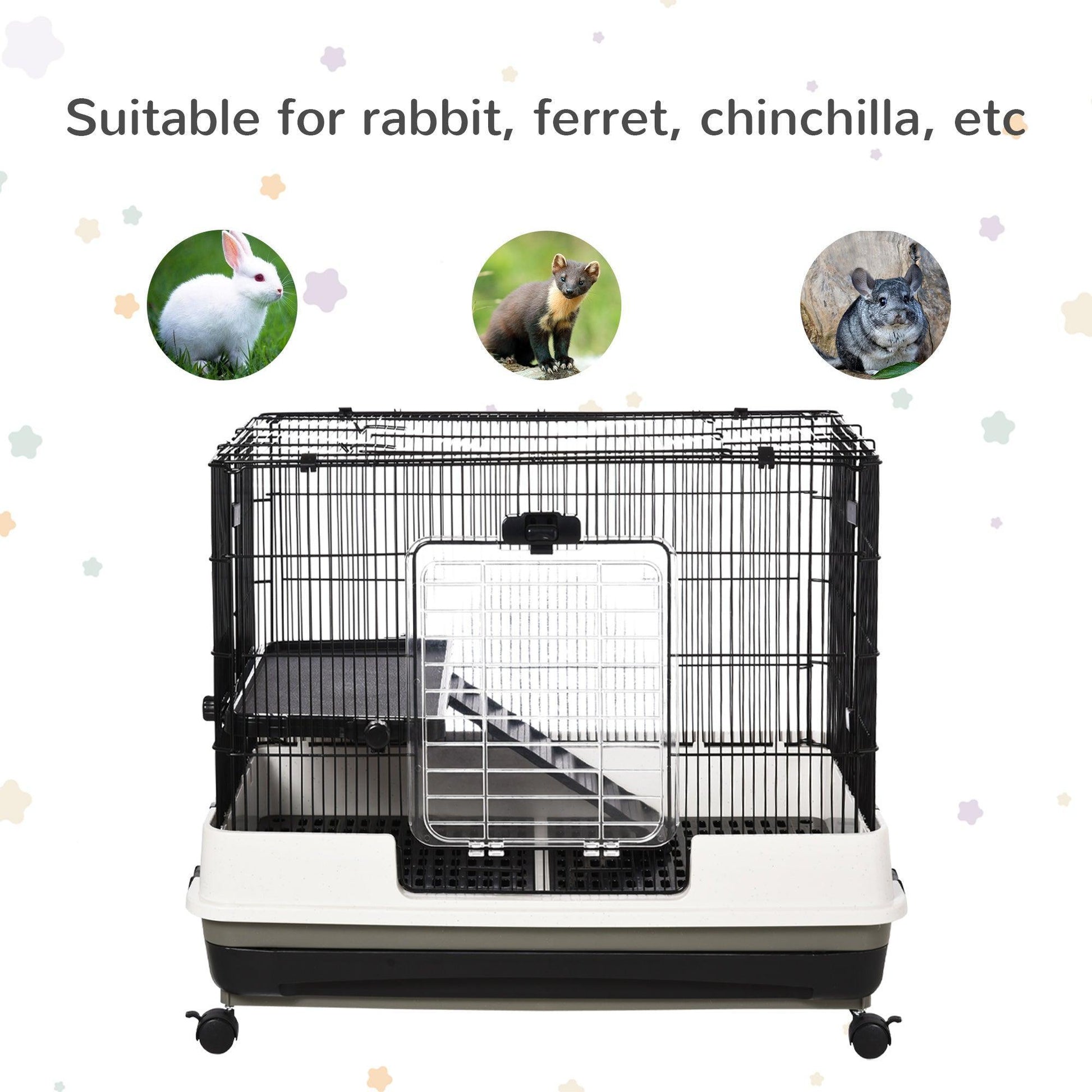 PawHut Rabbit Cage - Small Animal Haven - ALL4U RETAILER LTD