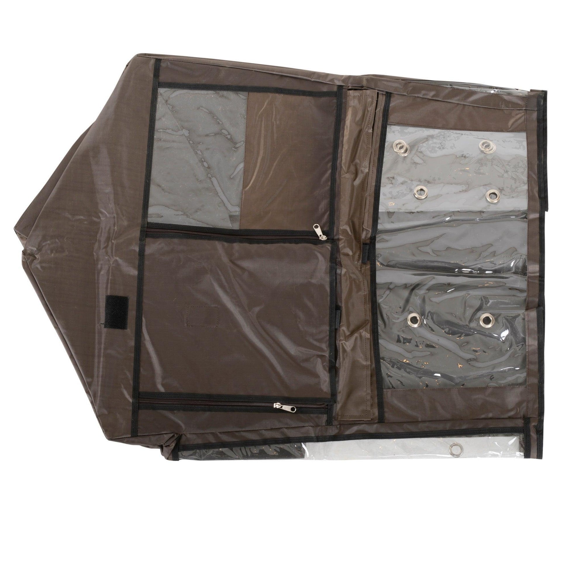 PawHut Rabbit Hutch Cover, Pet Cage Protector - Brown - ALL4U RETAILER LTD