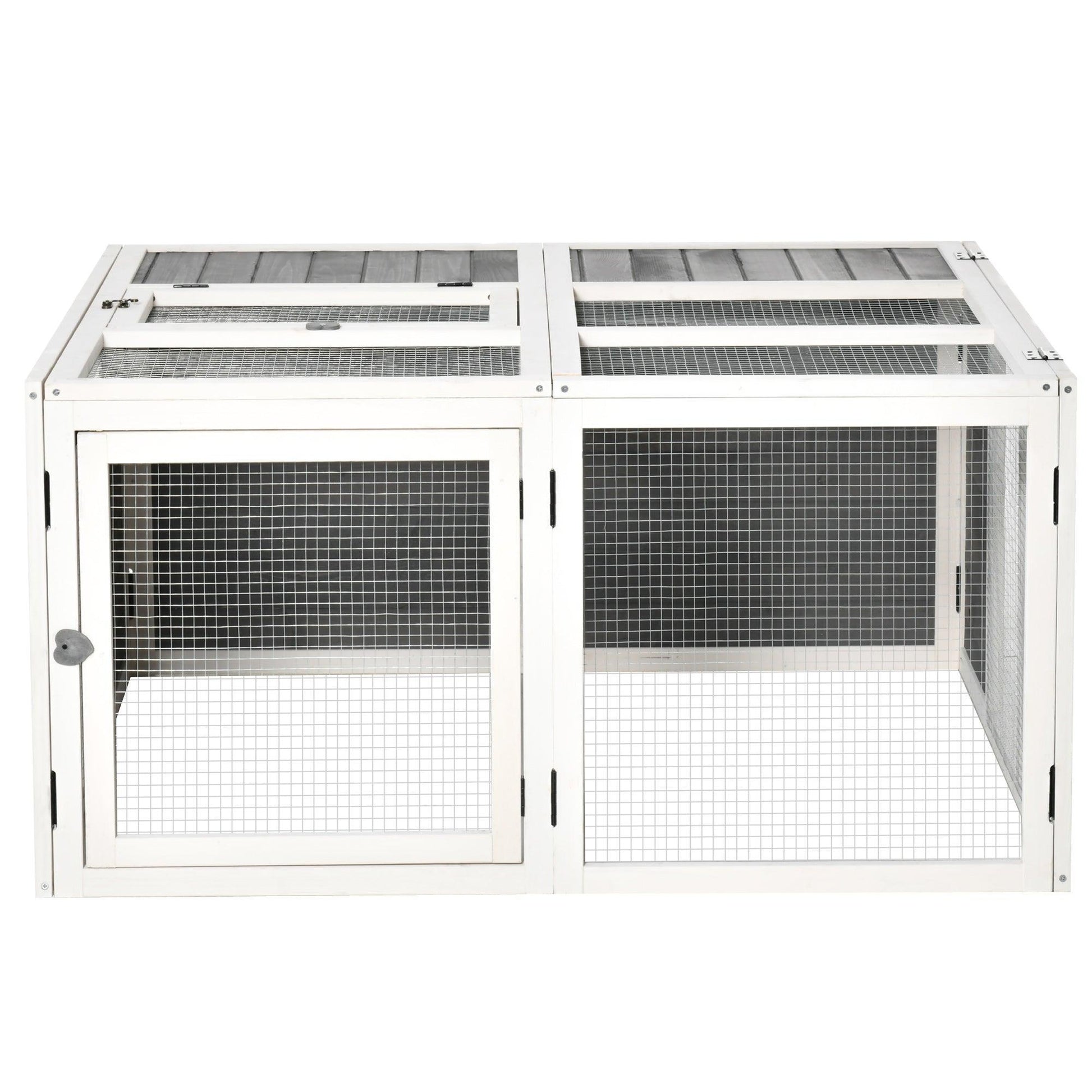 PawHut Small Animal Hutch: Comfy Outdoor Indoor Shelter - ALL4U RETAILER LTD