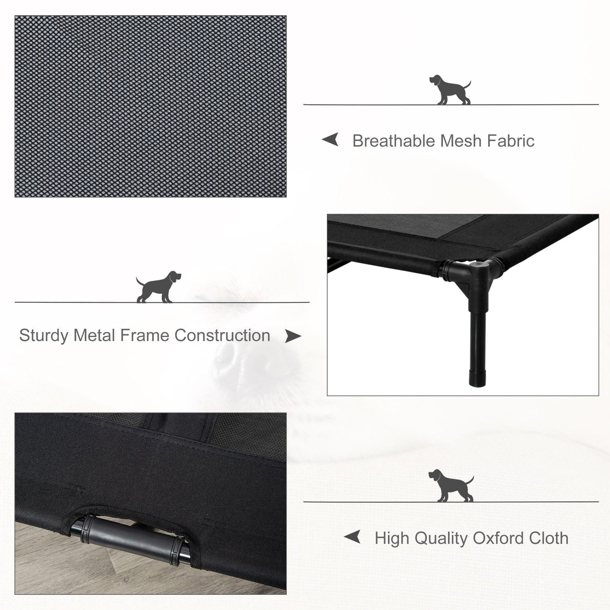 PawHut Raised Pet Cot – Portable Outdoor Bed - ALL4U RETAILER LTD