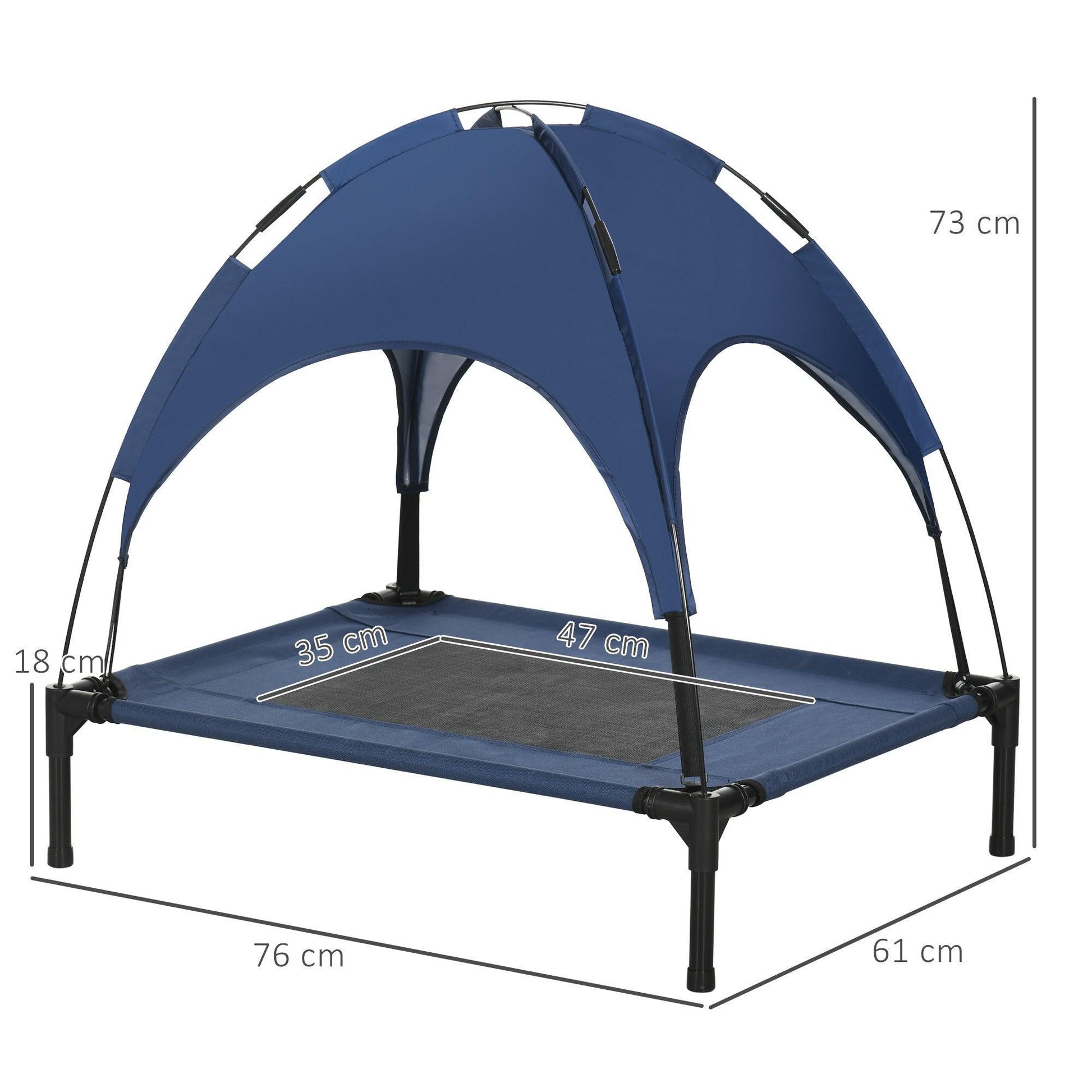 PawHut Raised Waterproof Dog Bed with Canopy - ALL4U RETAILER LTD