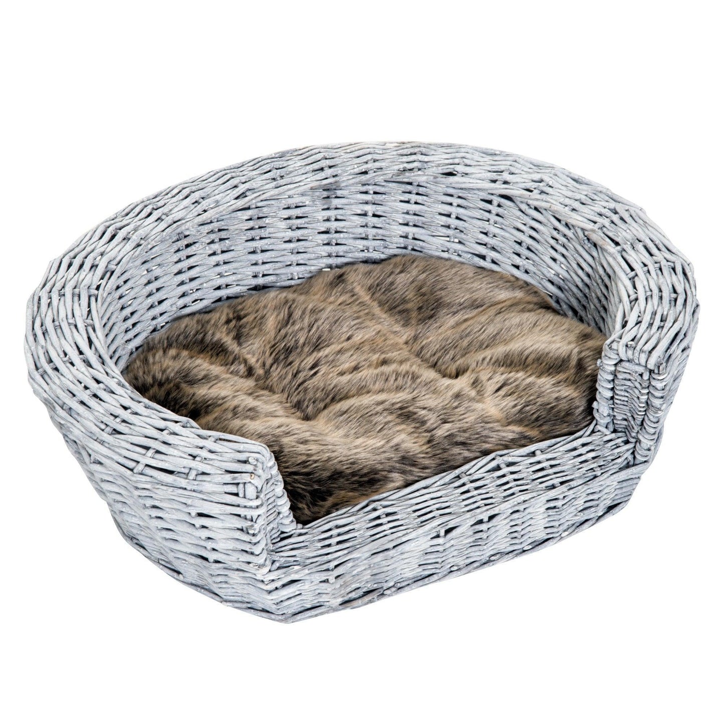 PawHut Rattan Pet Sofa Bed, Grey - ALL4U RETAILER LTD