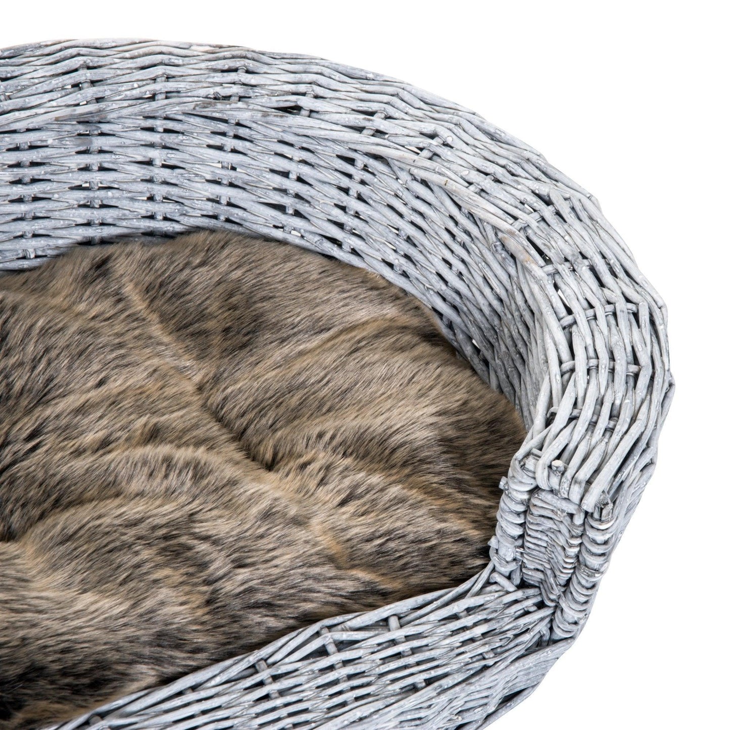 PawHut Rattan Pet Sofa Bed, Grey - ALL4U RETAILER LTD