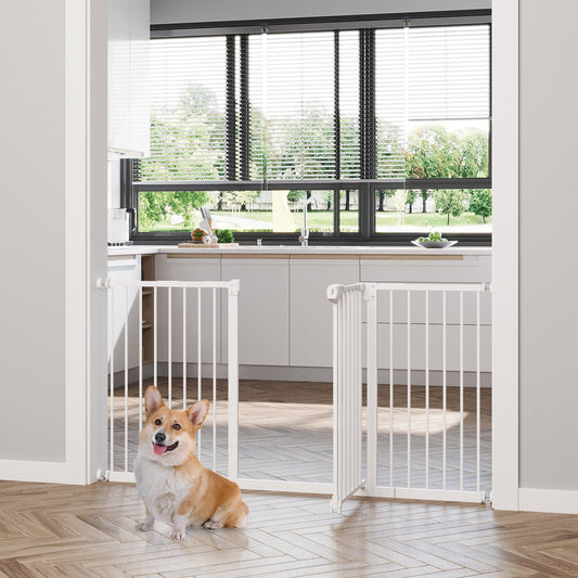 PawHut Safety Gate with Extensions - Adjustable and Easy - ALL4U RETAILER LTD