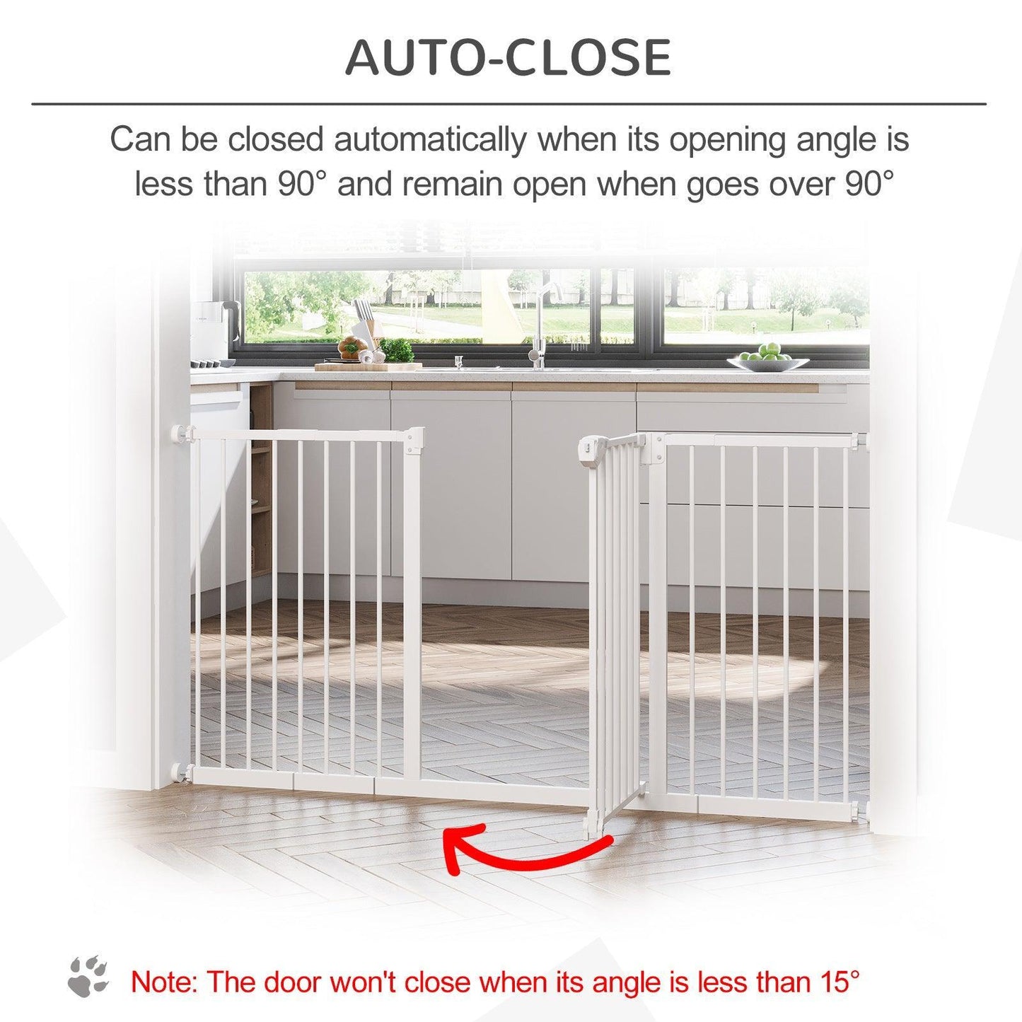 PawHut Safety Gate with Extensions - Adjustable and Easy - ALL4U RETAILER LTD