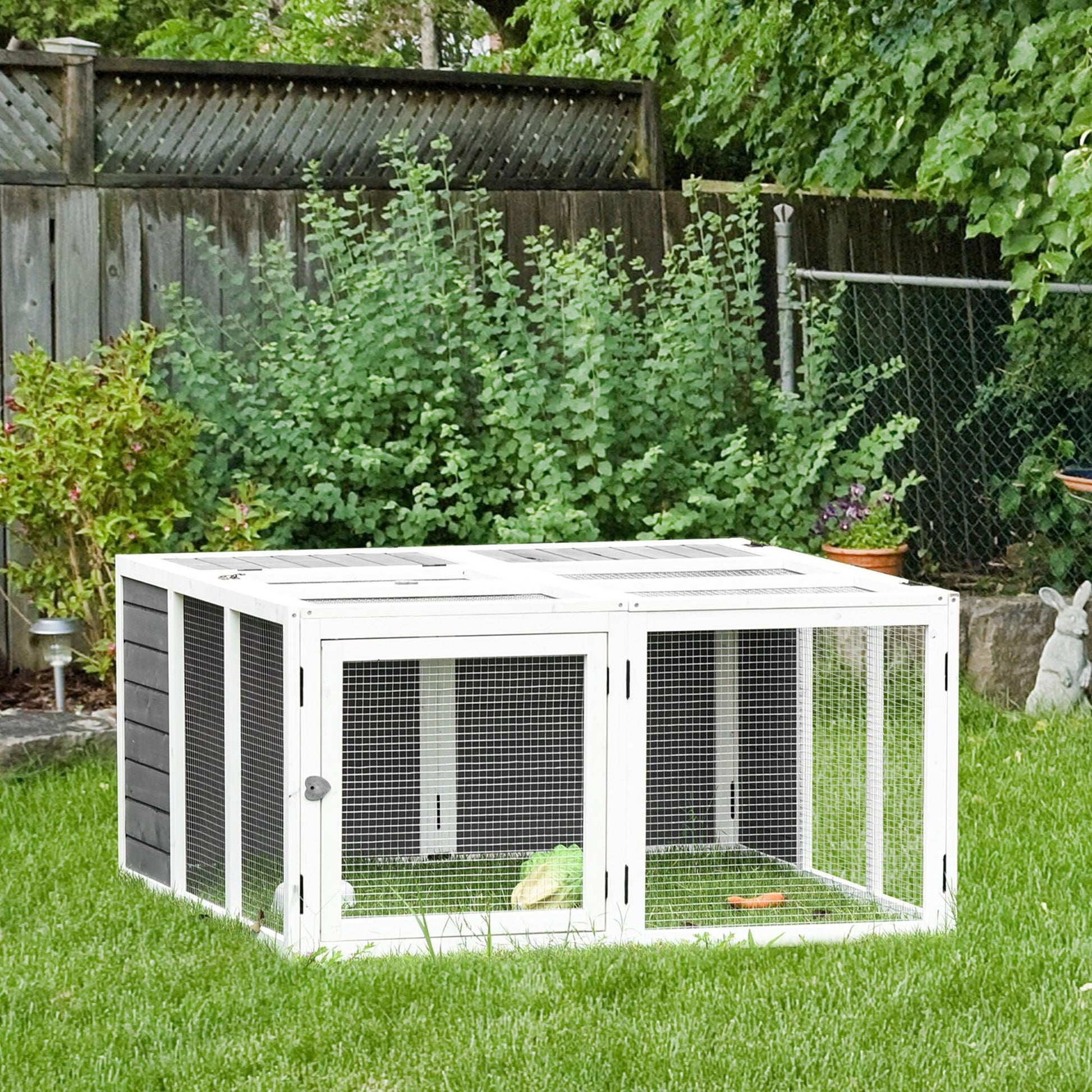 PawHut Small Animal Hutch: Comfy Outdoor Indoor Shelter - ALL4U RETAILER LTD