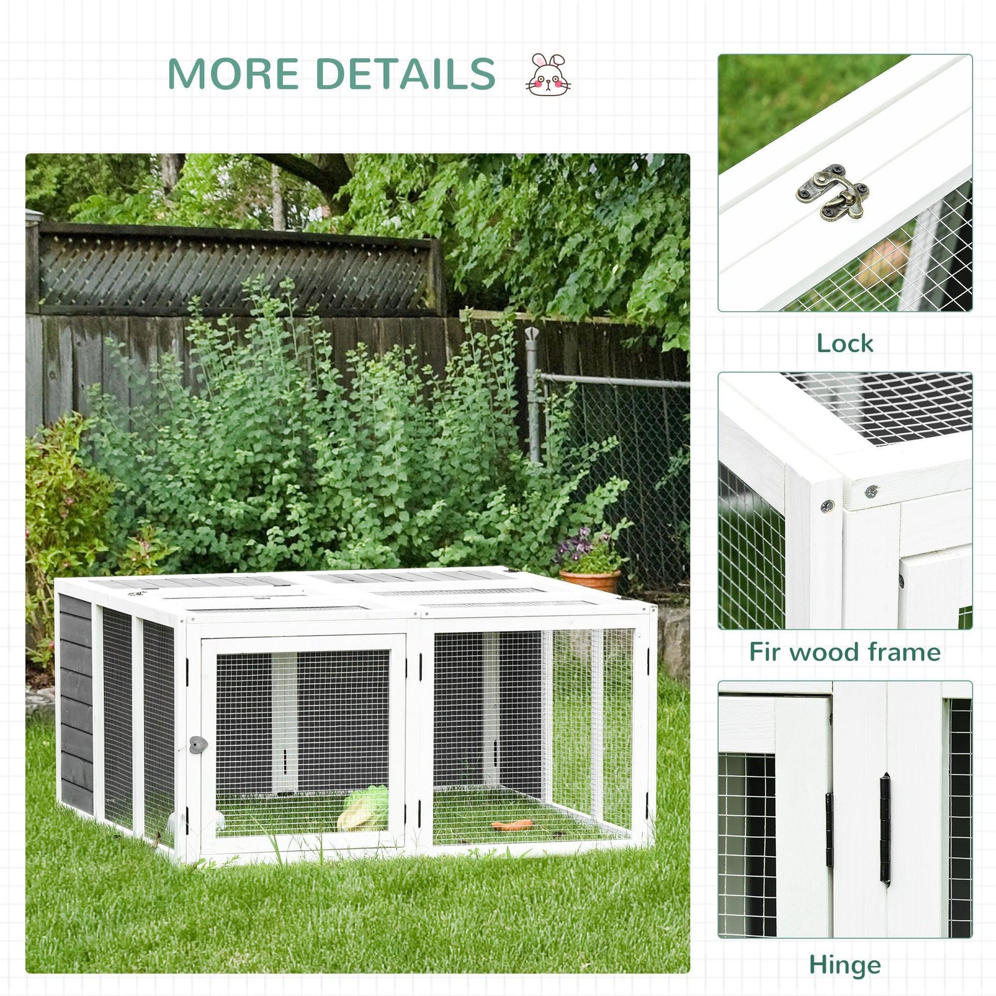 PawHut Small Animal Hutch: Comfy Outdoor Indoor Shelter - ALL4U RETAILER LTD