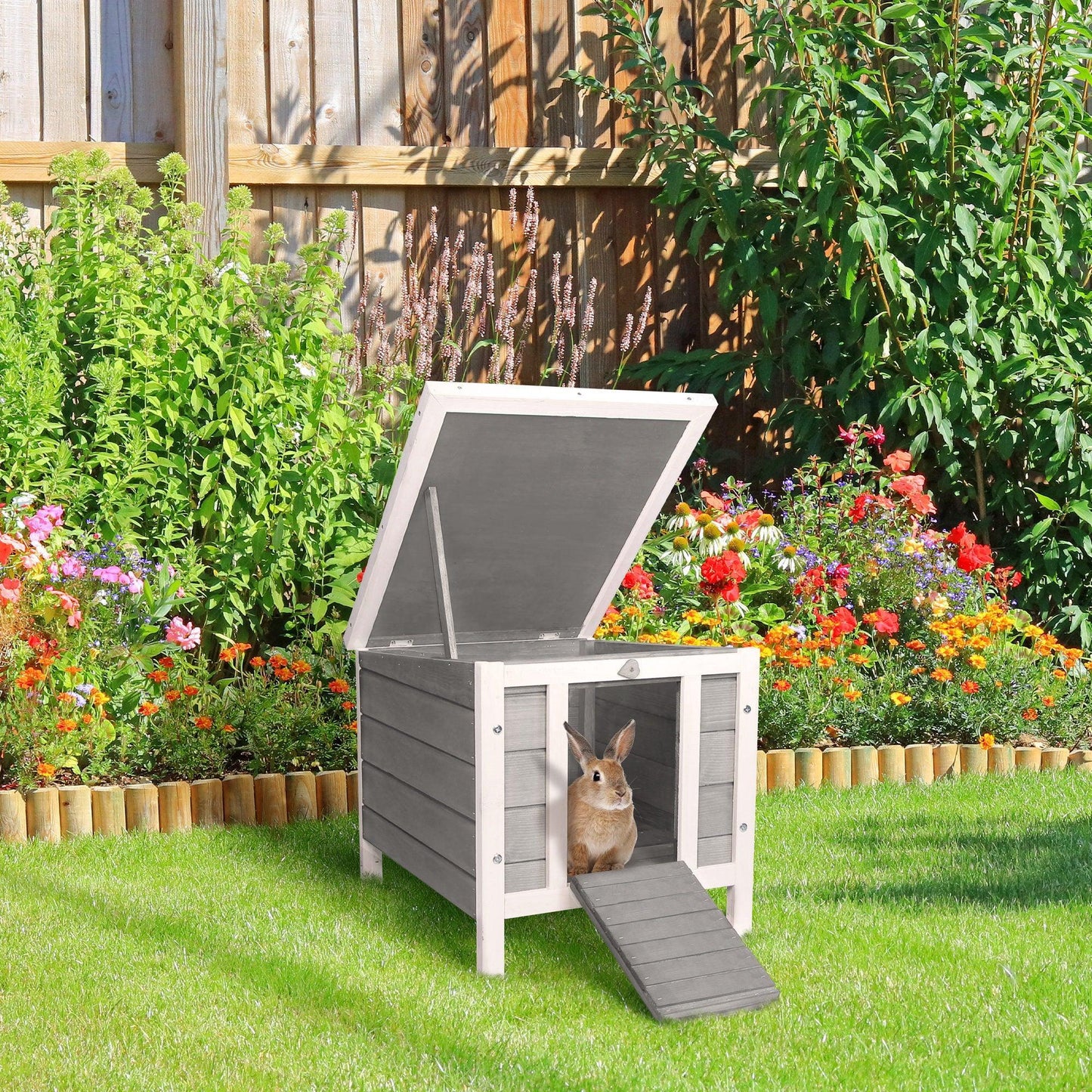 PawHut Small Animal Hutch - Cozy and Compact - ALL4U RETAILER LTD