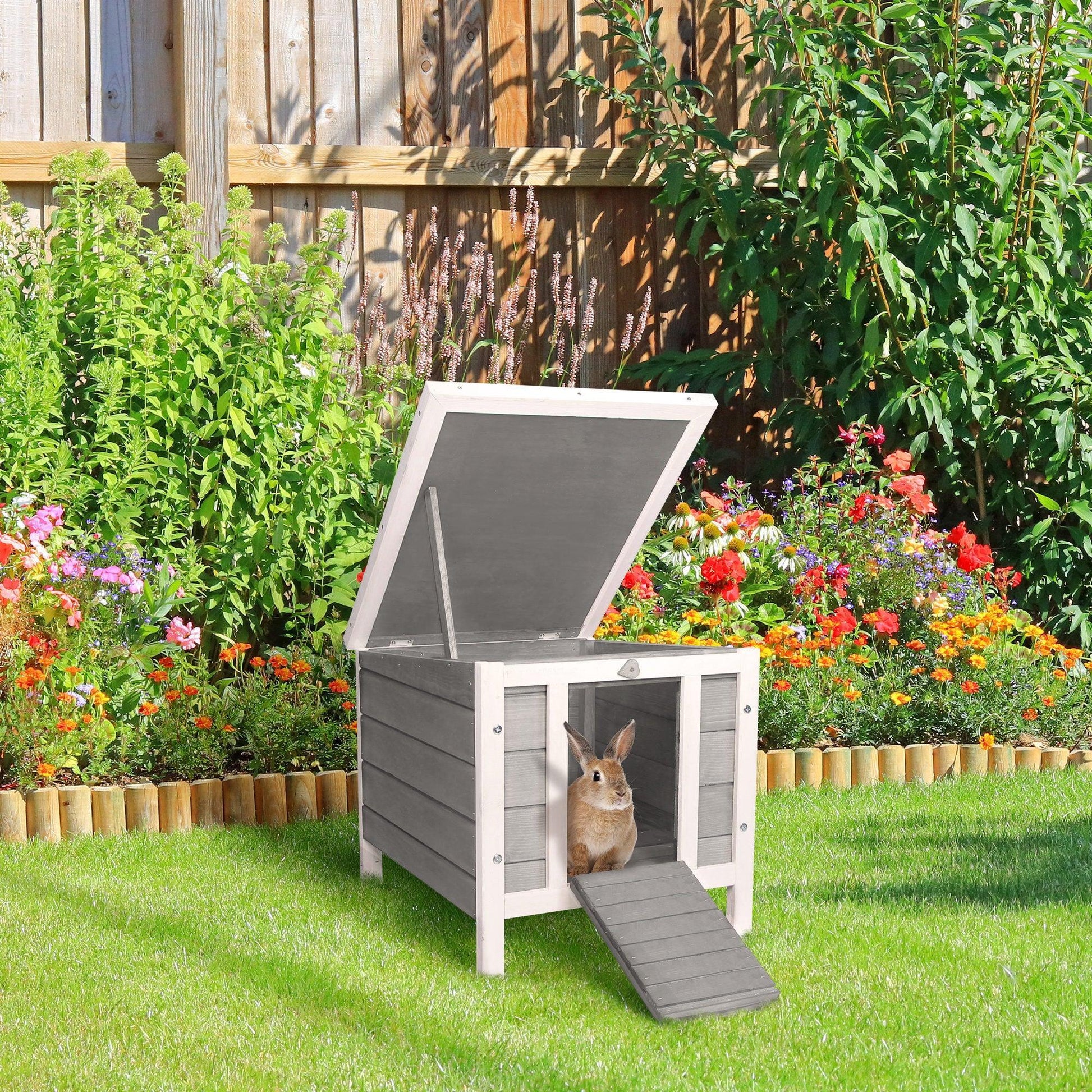 PawHut Small Animal Hutch - Cozy and Compact - ALL4U RETAILER LTD