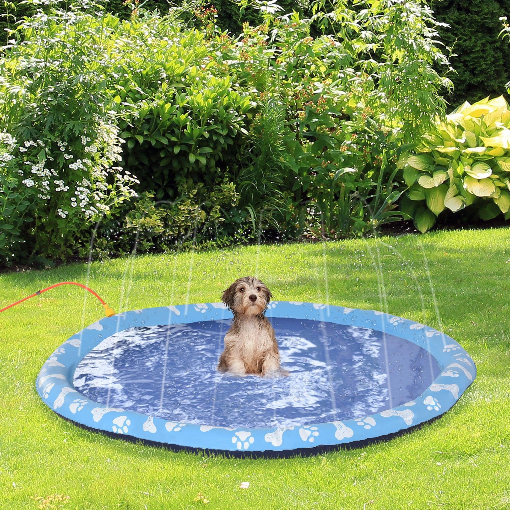 PawHut Splash Pad: Pet Water Fun - ALL4U RETAILER LTD