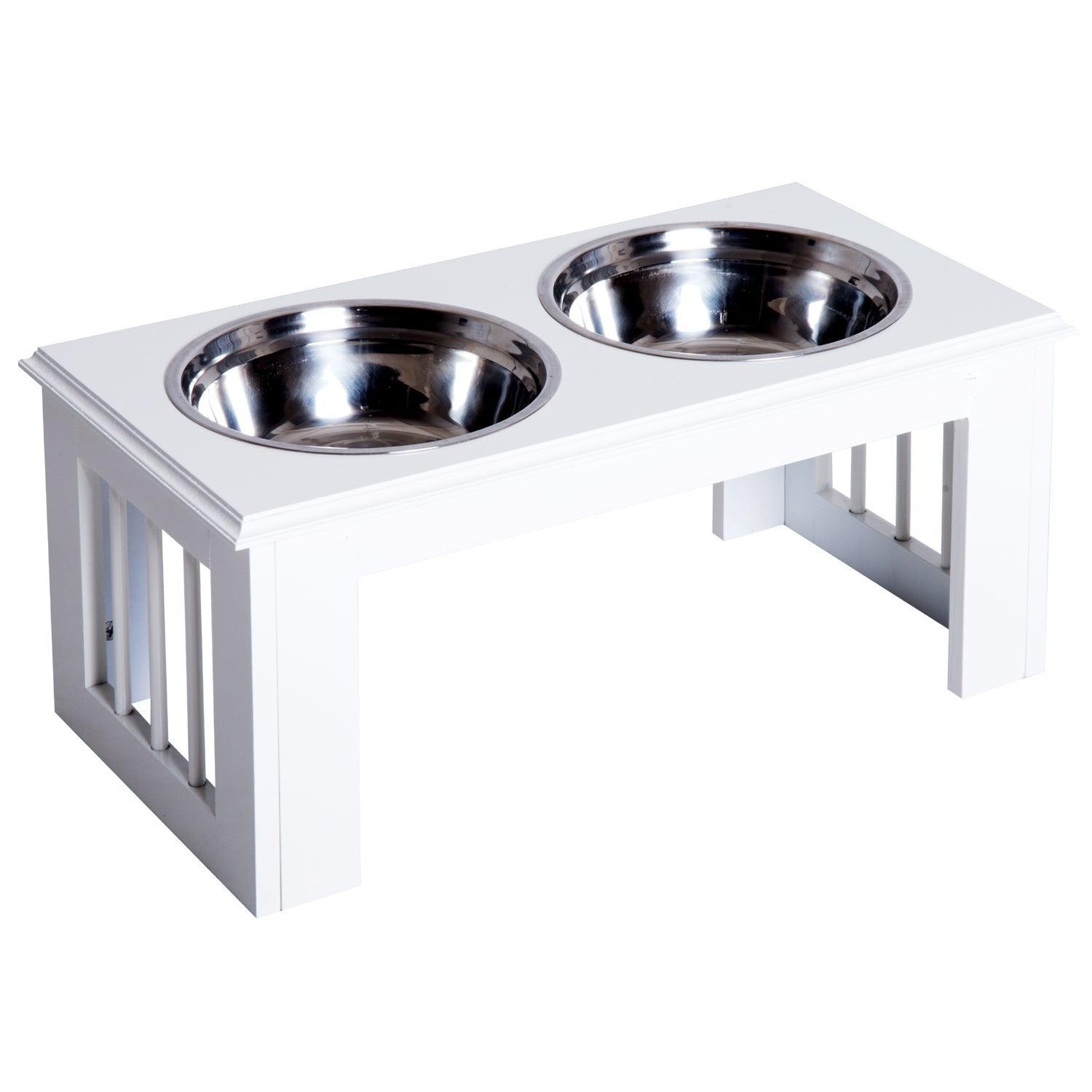 PawHut Stainless Steel Pet Feeder - Compact & Elegant - ALL4U RETAILER LTD