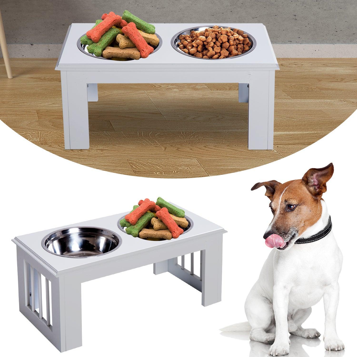 PawHut Stainless Steel Pet Feeder - Compact & Elegant - ALL4U RETAILER LTD