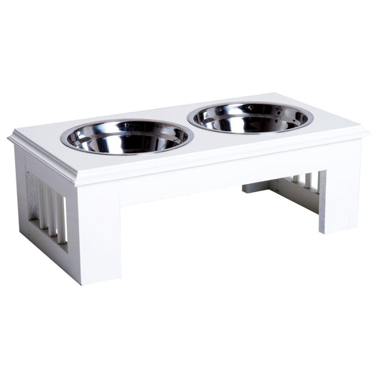 Pawhut Stainless Steel Pet Feeder - Compact & Sleek - ALL4U RETAILER LTD