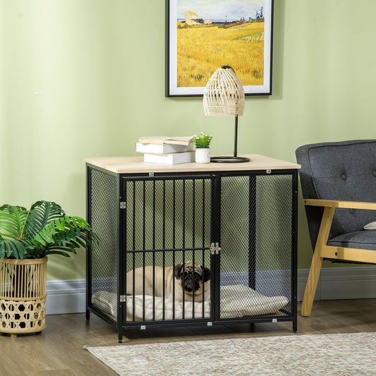 PawHut Stylish Dog Crate-End Table, Medium - ALL4U RETAILER LTD