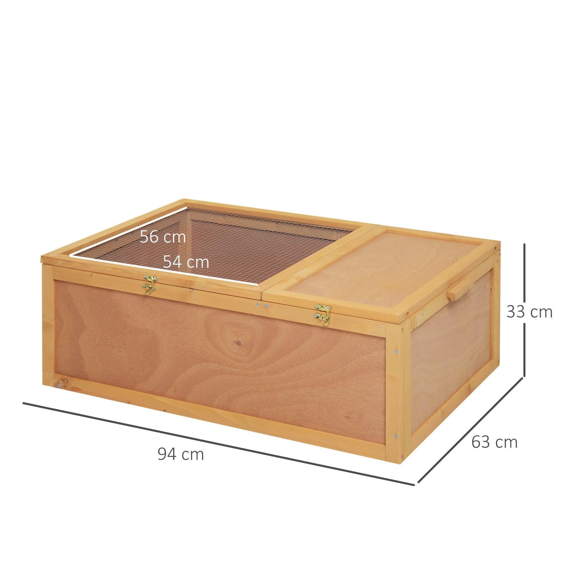 PawHut Tortoise House with Two-Room Design - Natural - ALL4U RETAILER LTD