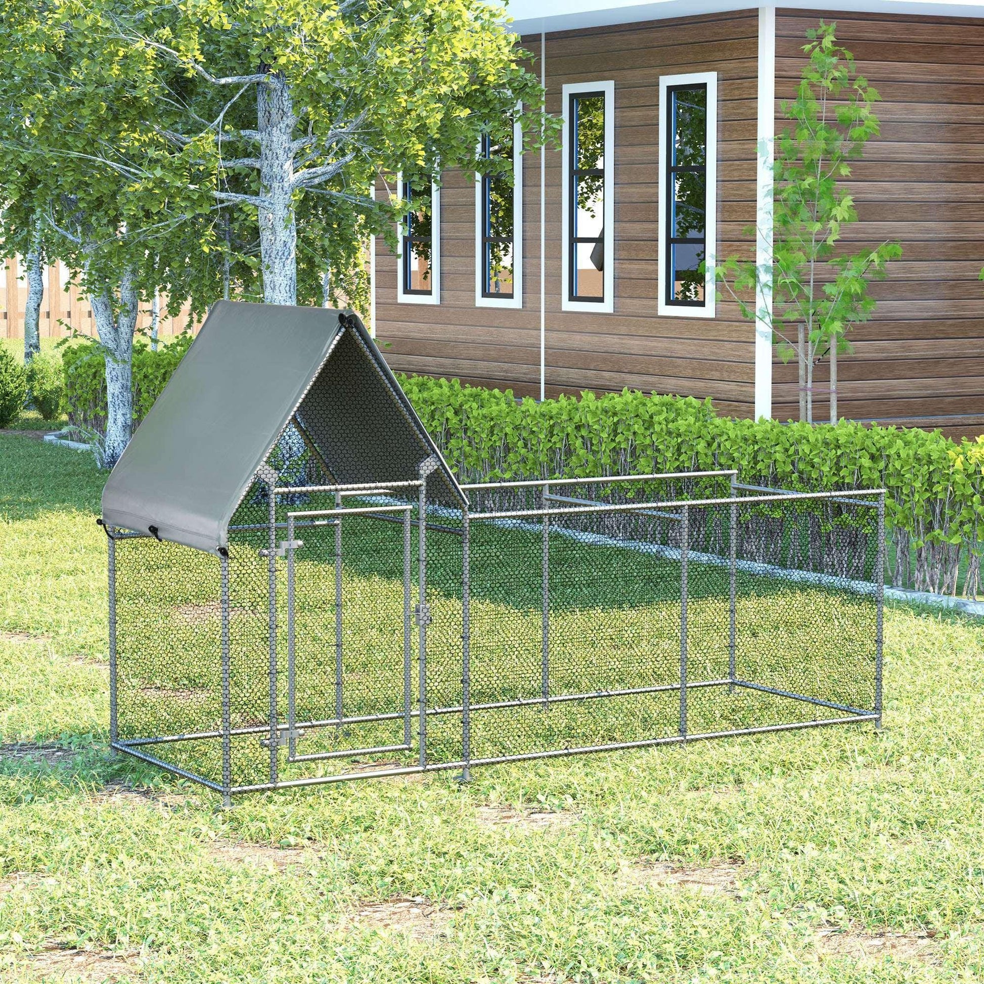 PawHut Walk-In Chicken Run with Cover - ALL4U RETAILER LTD