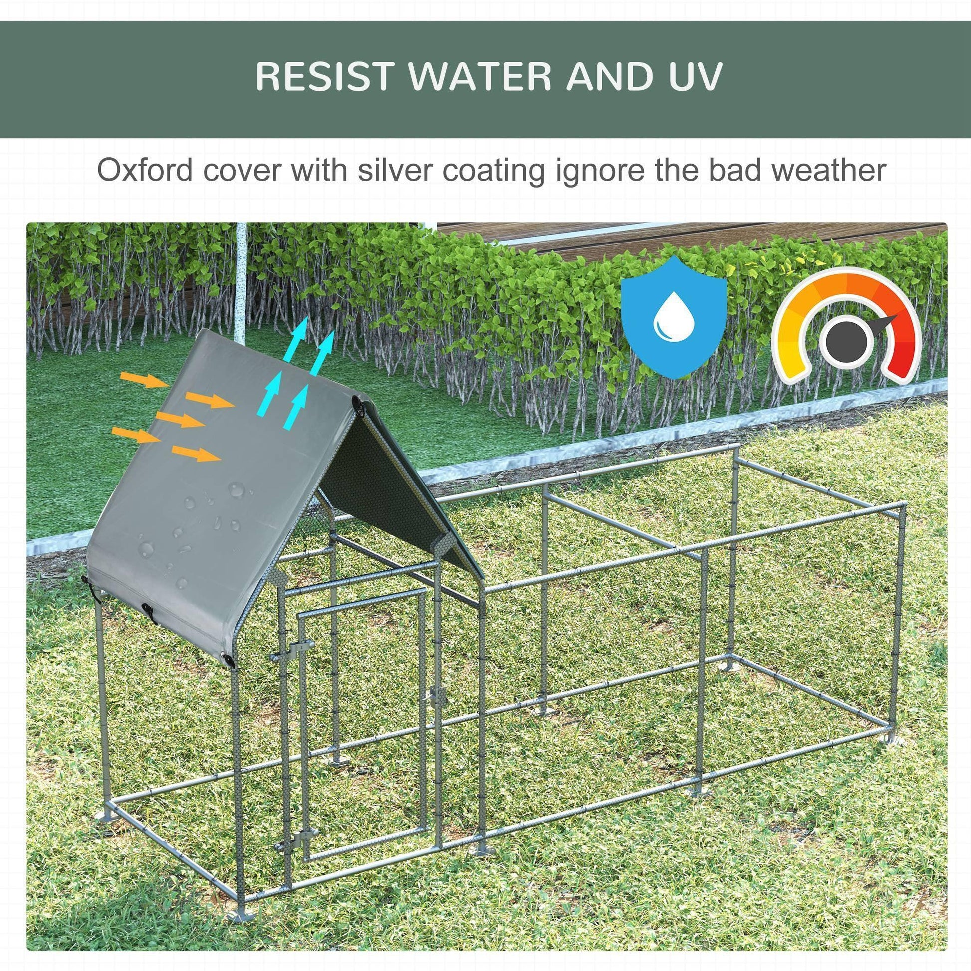 PawHut Walk-In Chicken Run with Cover - ALL4U RETAILER LTD