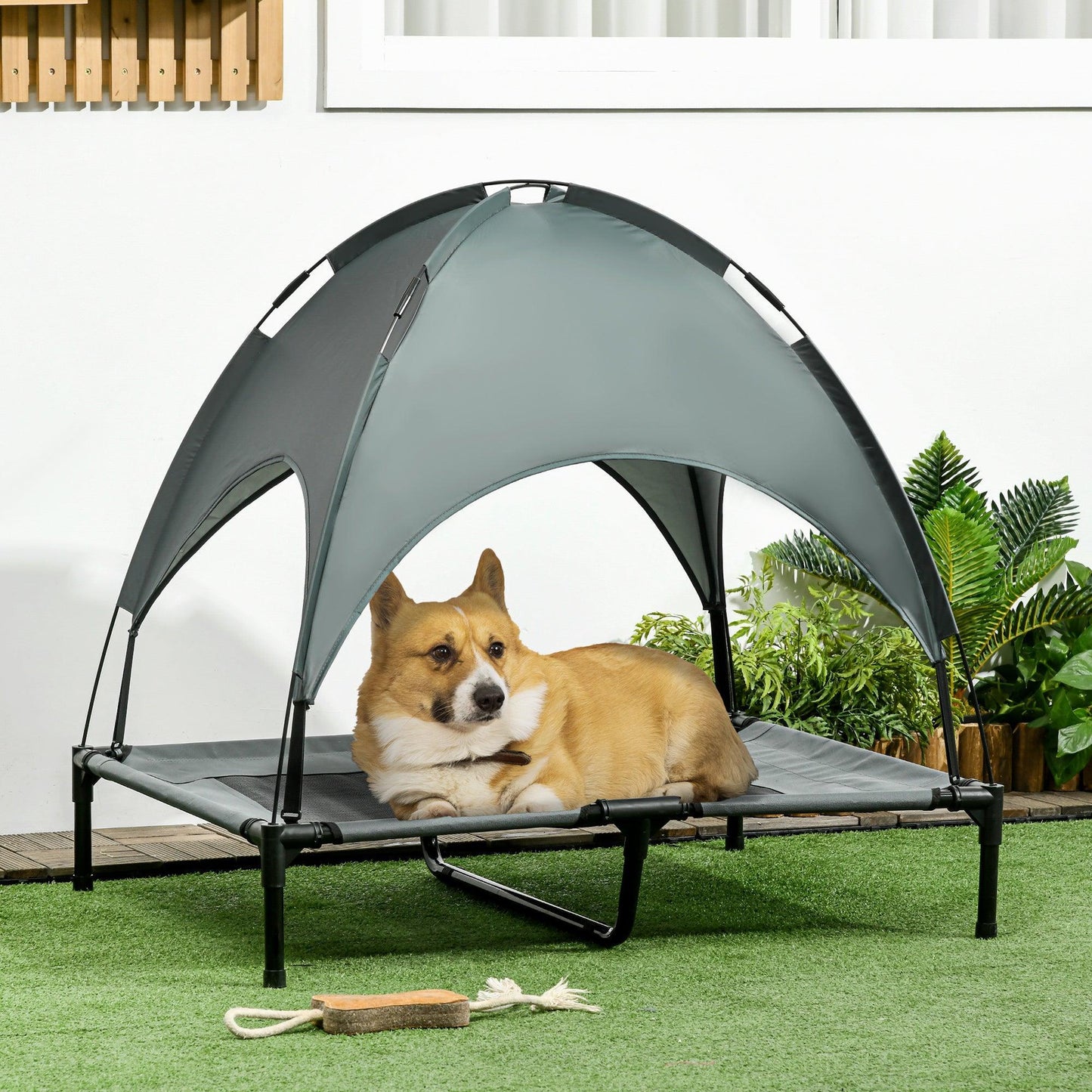 PawHut Waterproof Pet Bed with Canopy for Small & Medium Dogs - ALL4U RETAILER LTD