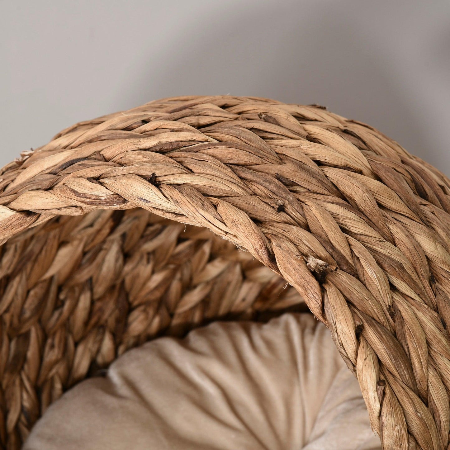 PawHut Wicker Cat Bed - Cozy - ALL4U RETAILER LTD