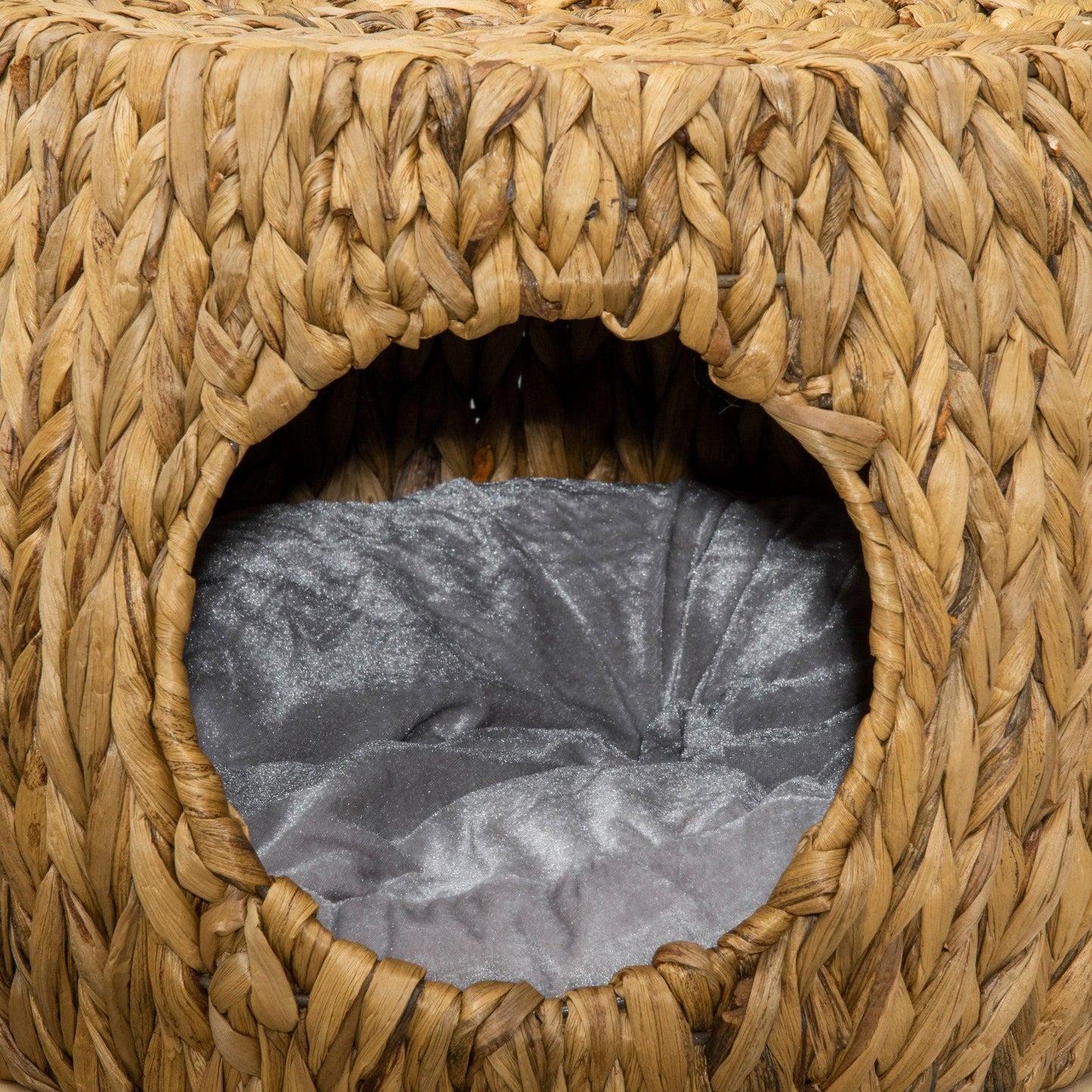 PawHut Wicker Cat Cave Stool: Indoor/Outdoor Bed - ALL4U RETAILER LTD