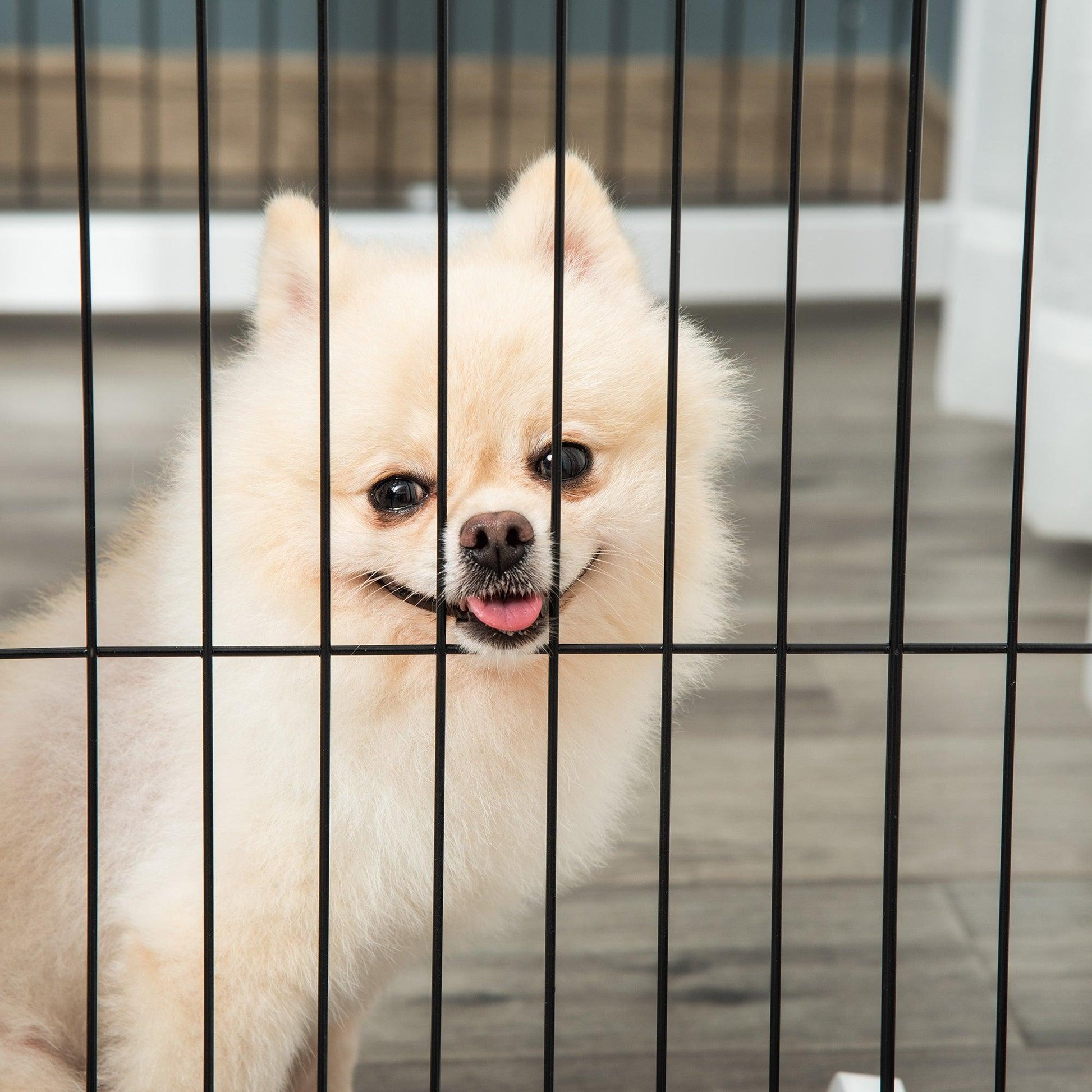 PawHut Wooden 4-Panel Dog Gate - Small & Medium Pet Safety Barrier - ALL4U RETAILER LTD